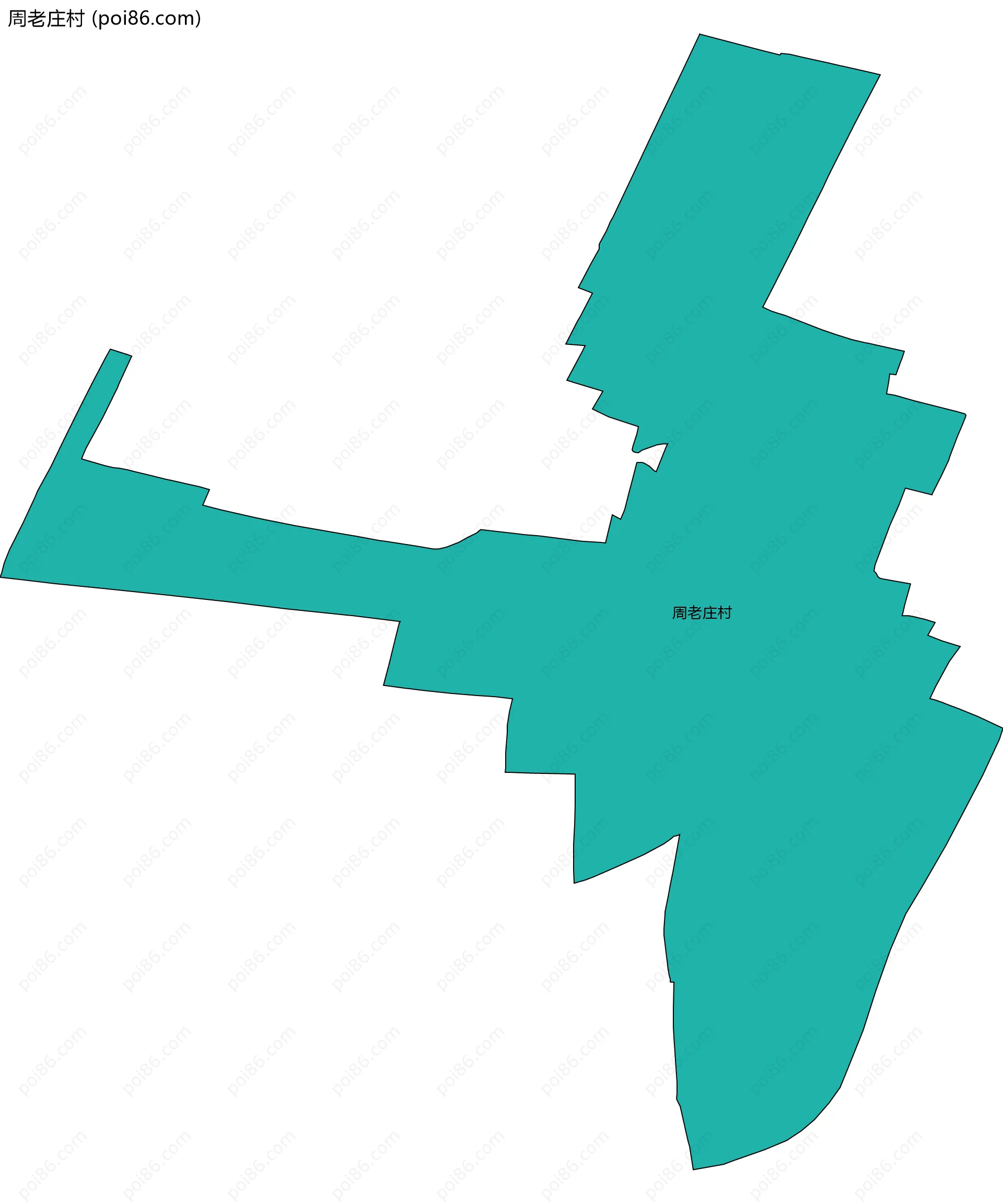 周老庄村边界地图
