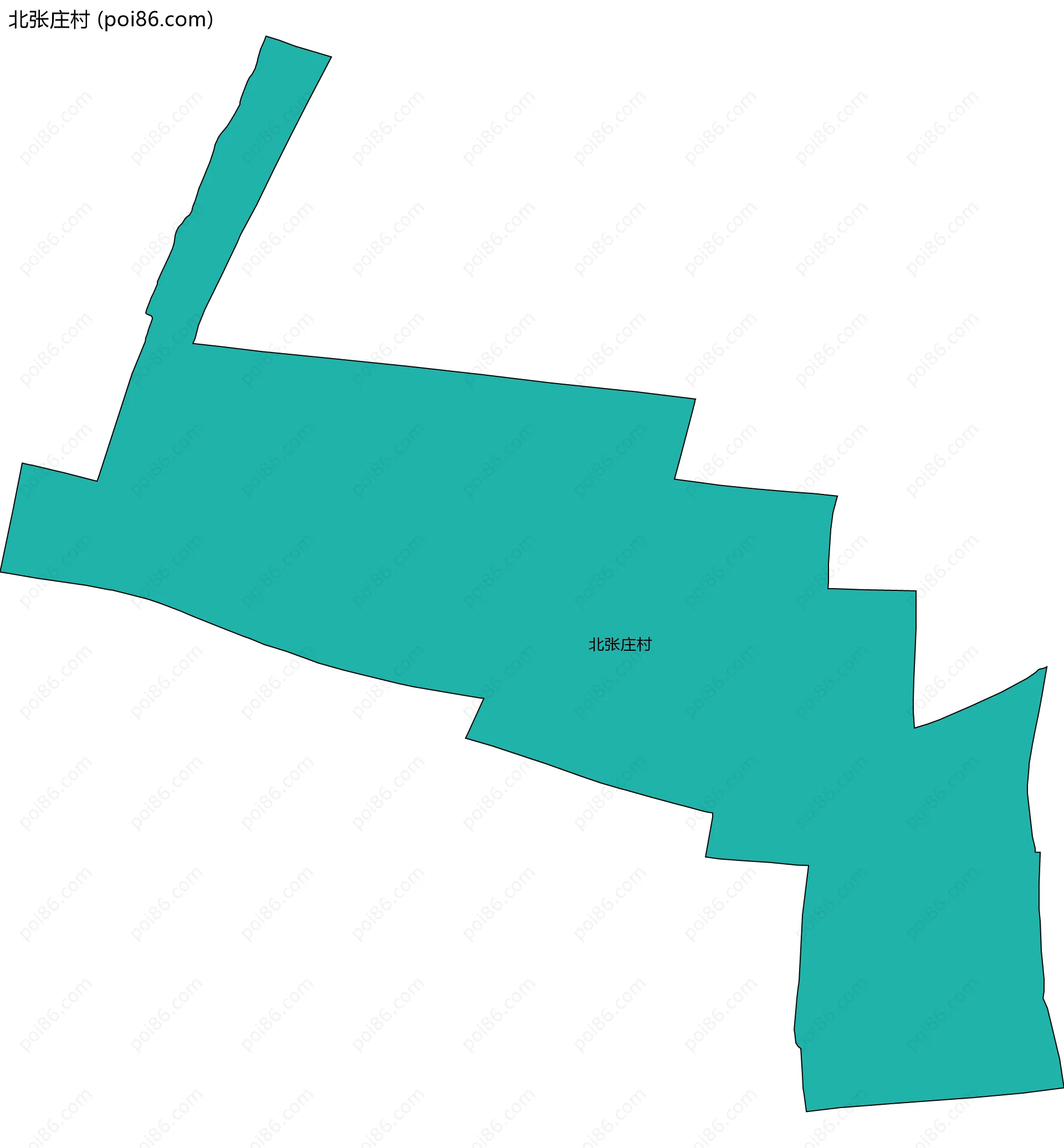北张庄村边界地图