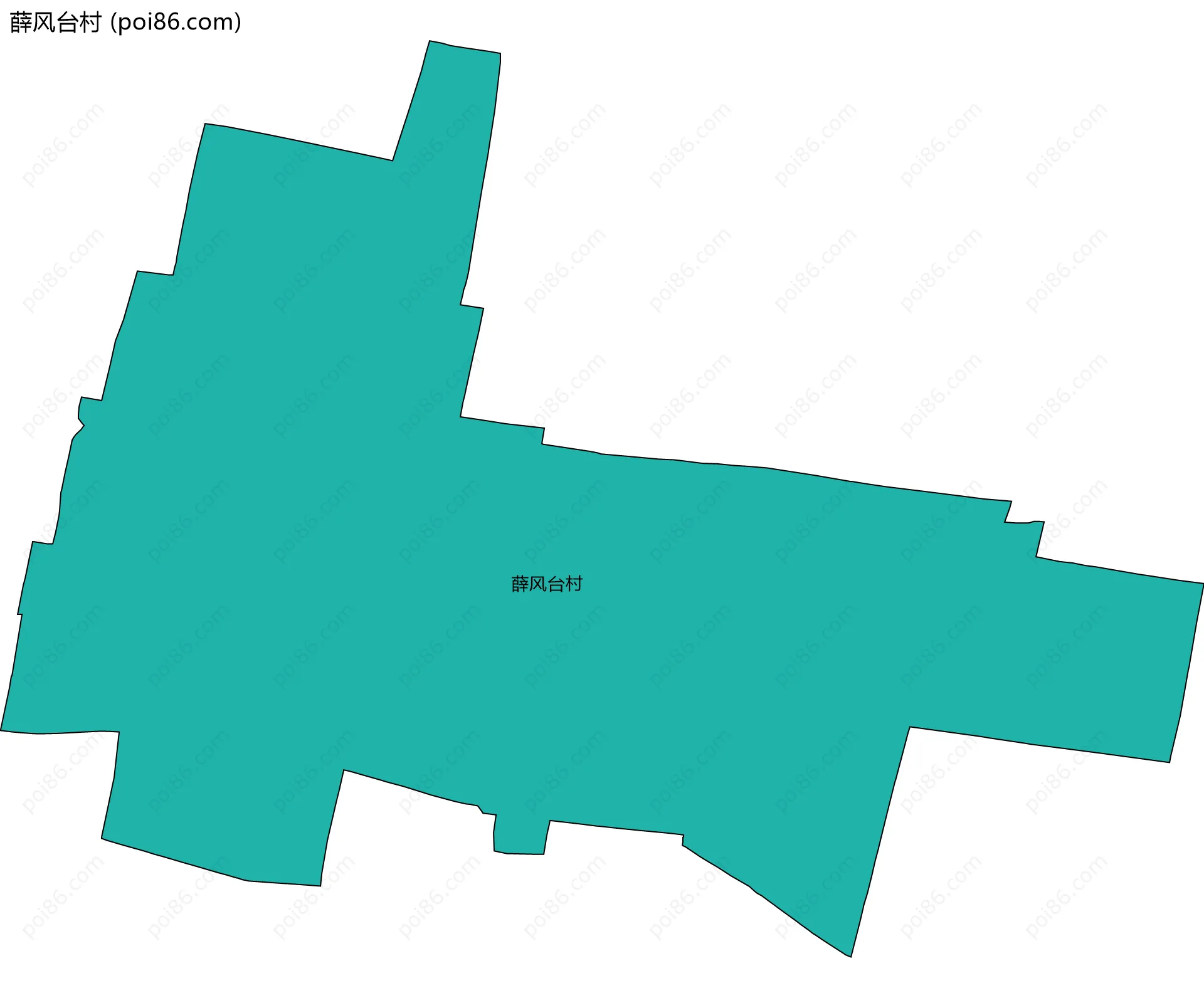 薛风台村边界地图