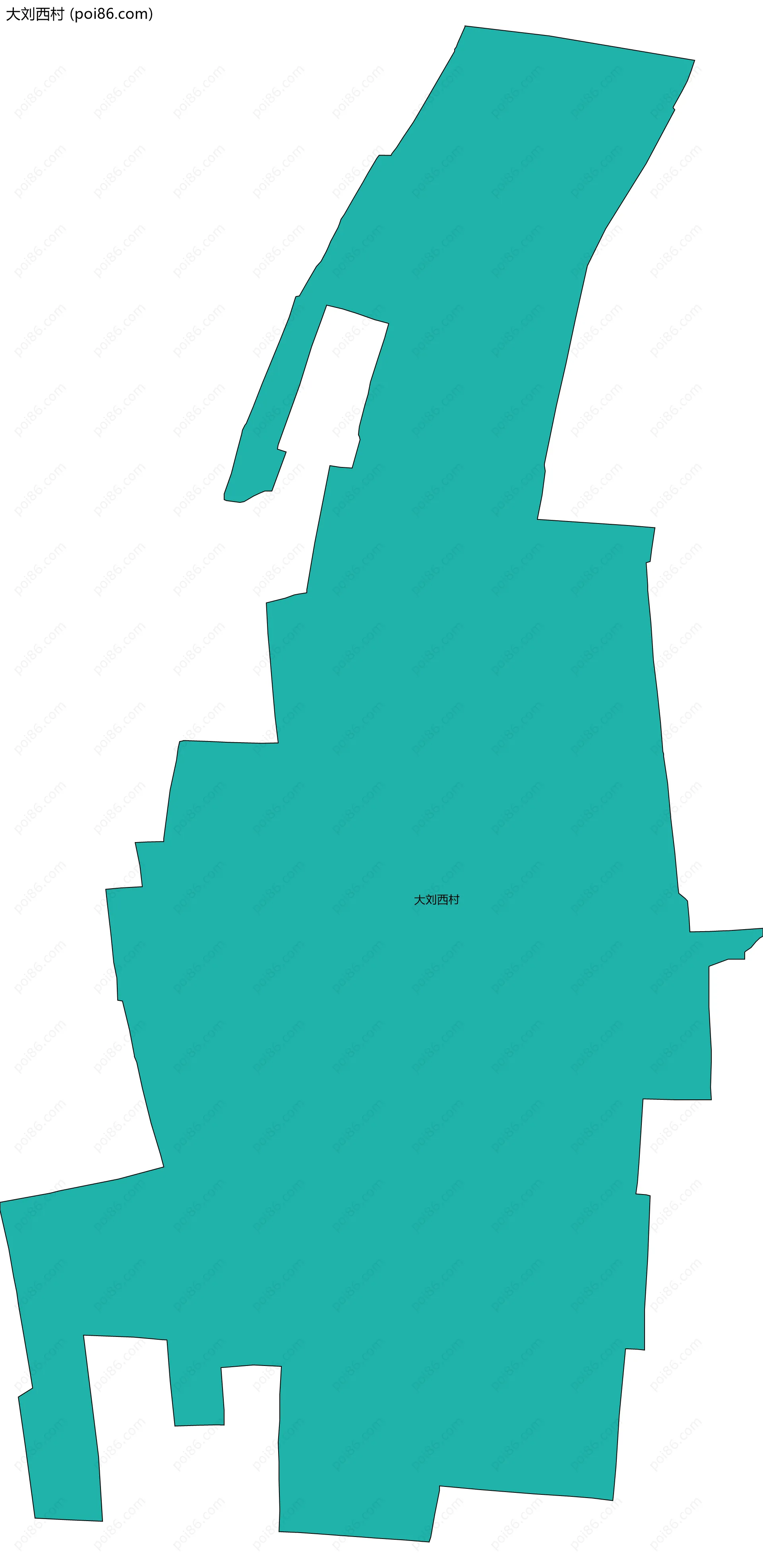 大刘西村边界地图