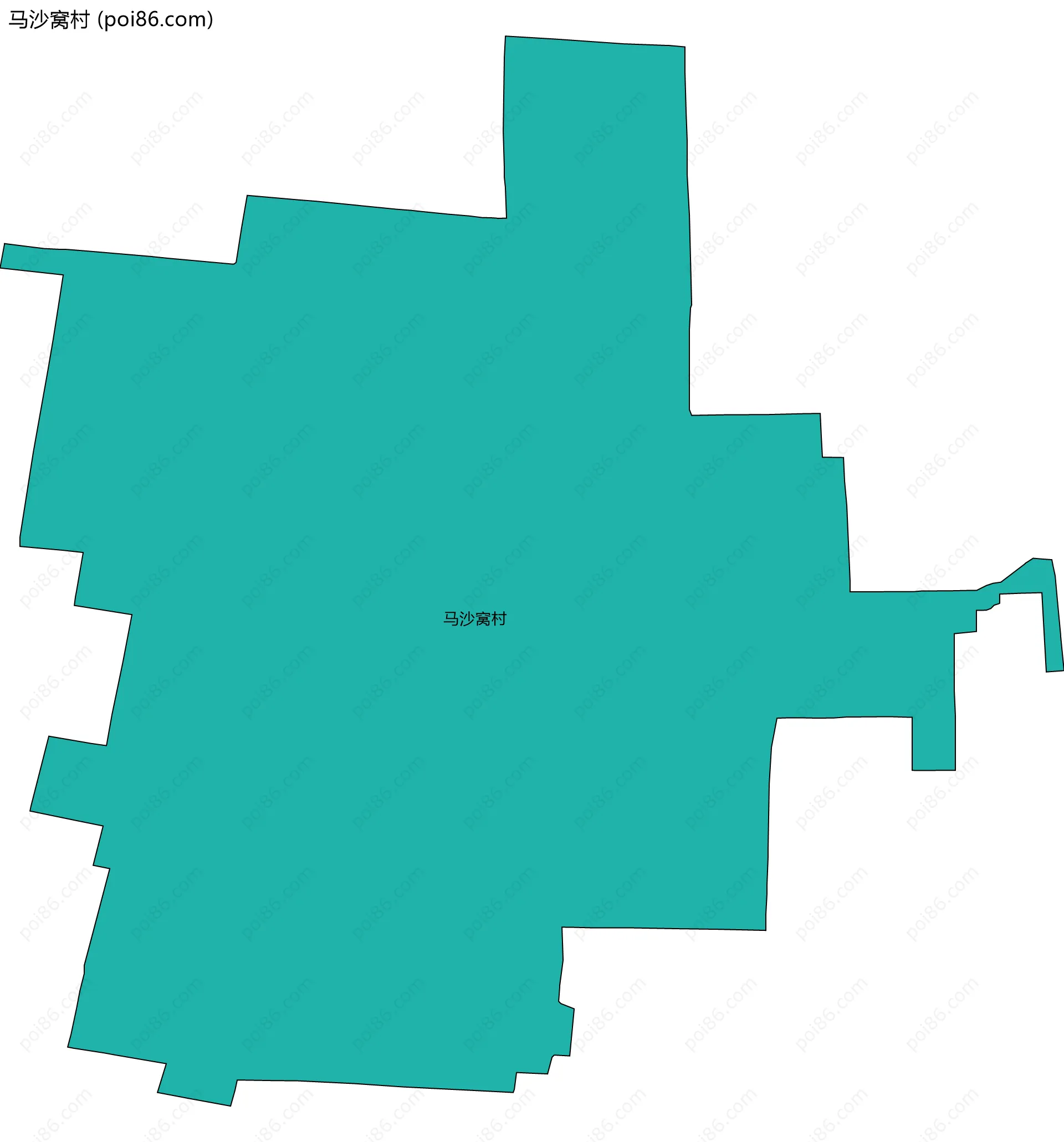 马沙窝村边界地图
