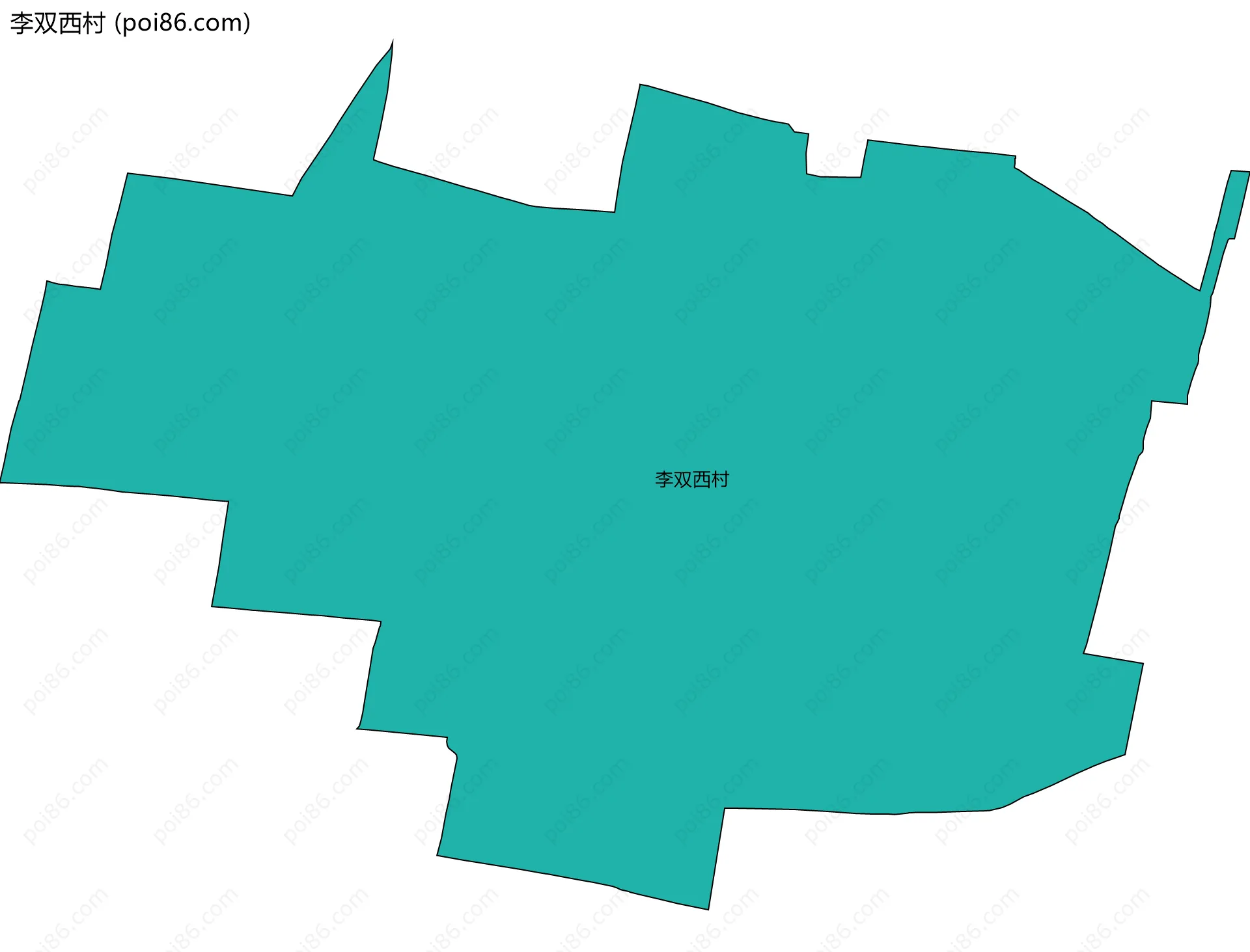 李双西村边界地图