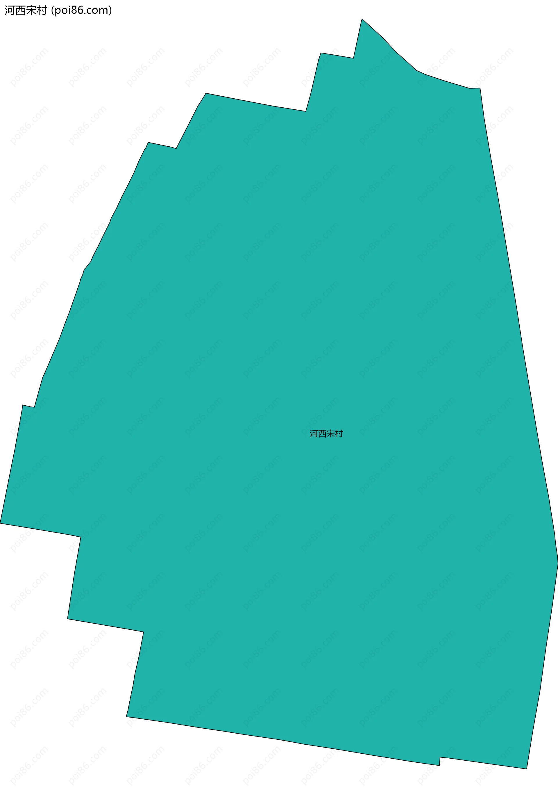 河西宋村边界地图