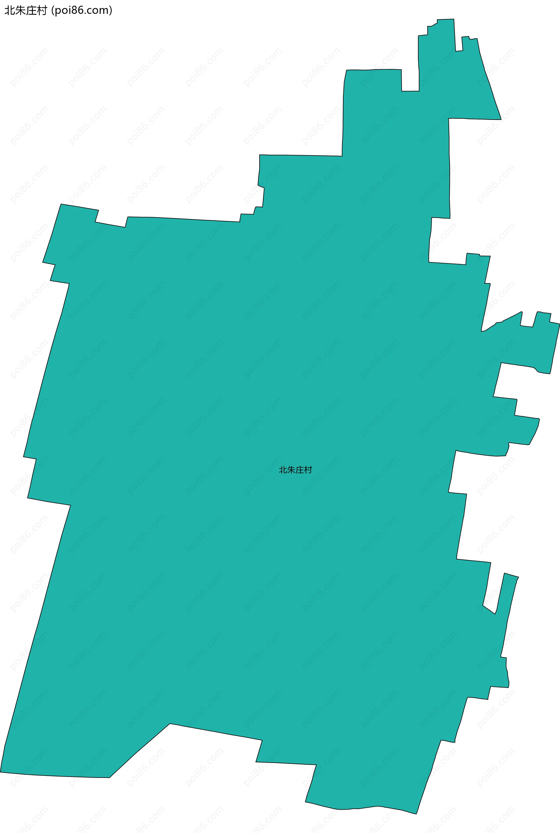 北朱庄村边界地图