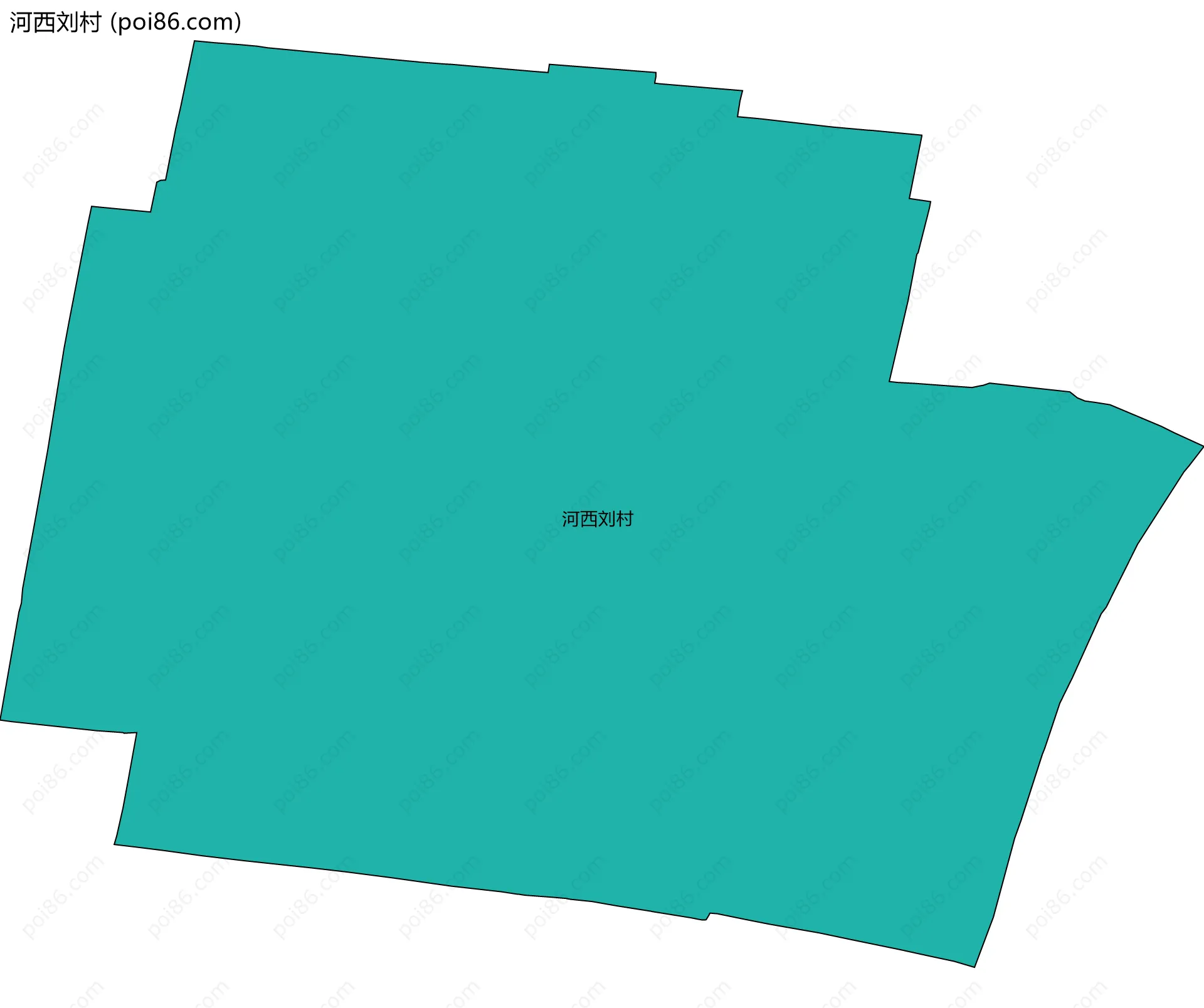 河西刘村边界地图