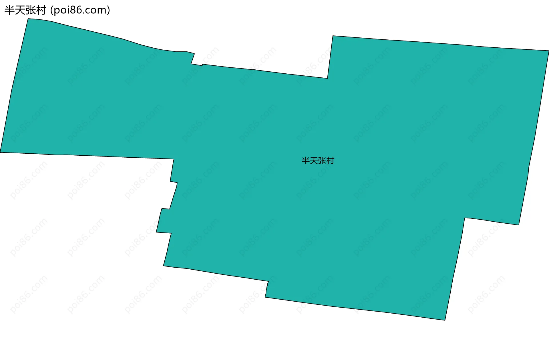 半天张村边界地图