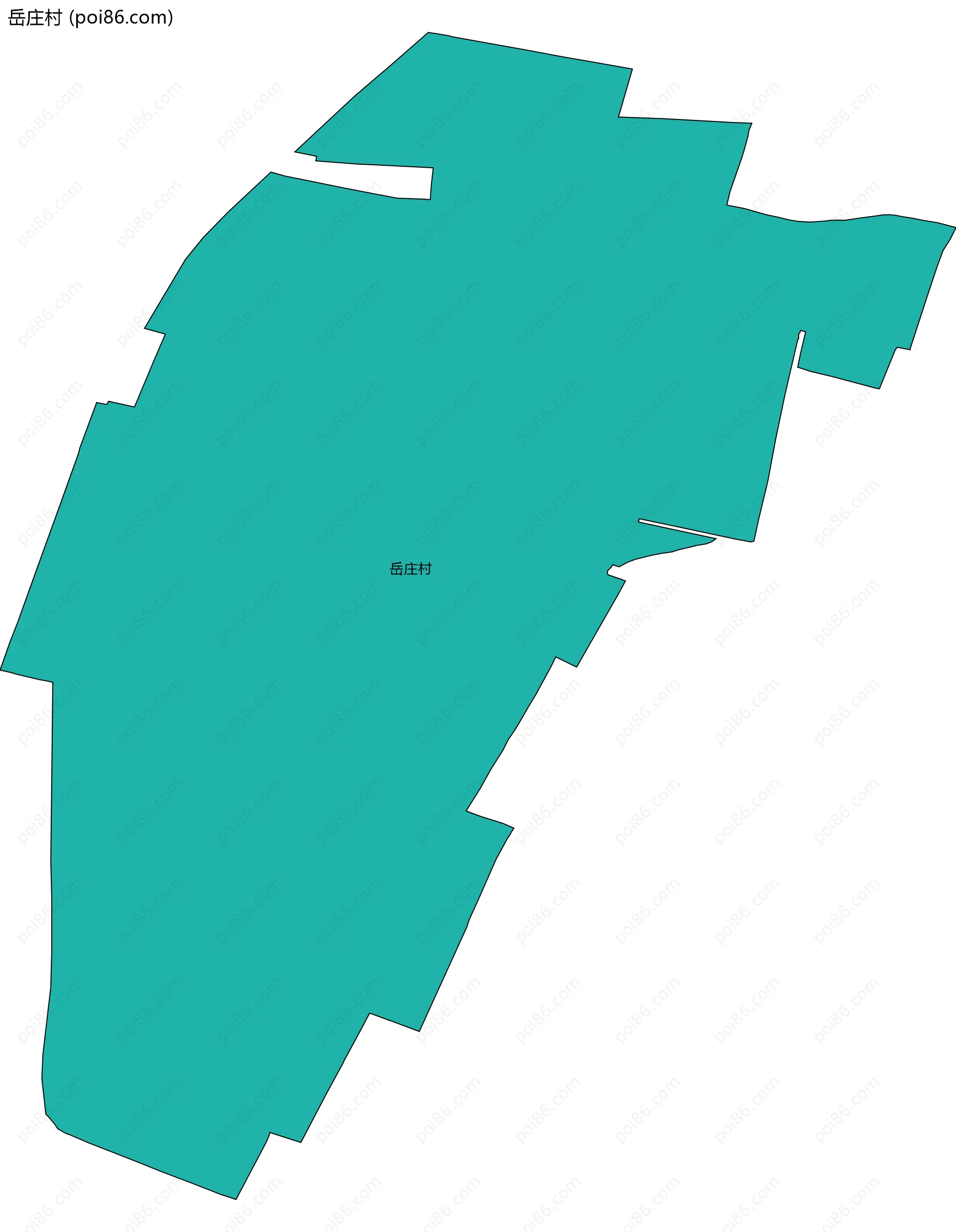 岳庄村边界地图