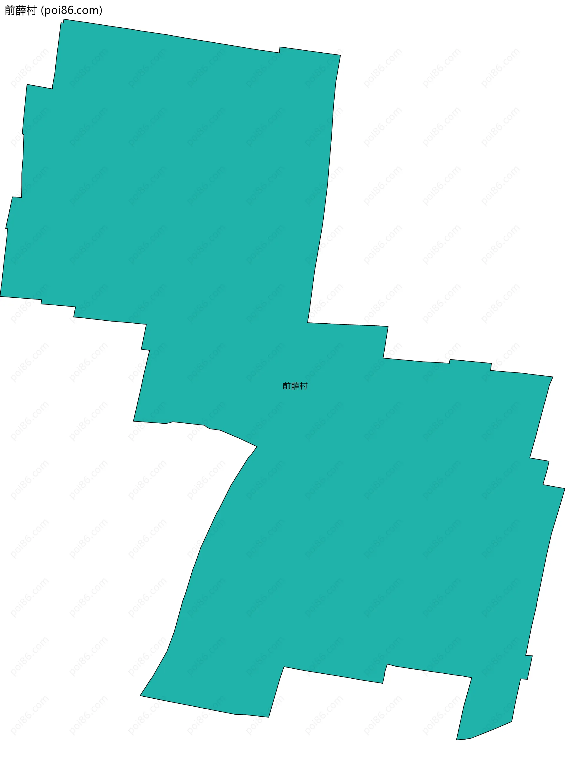 前薛村边界地图