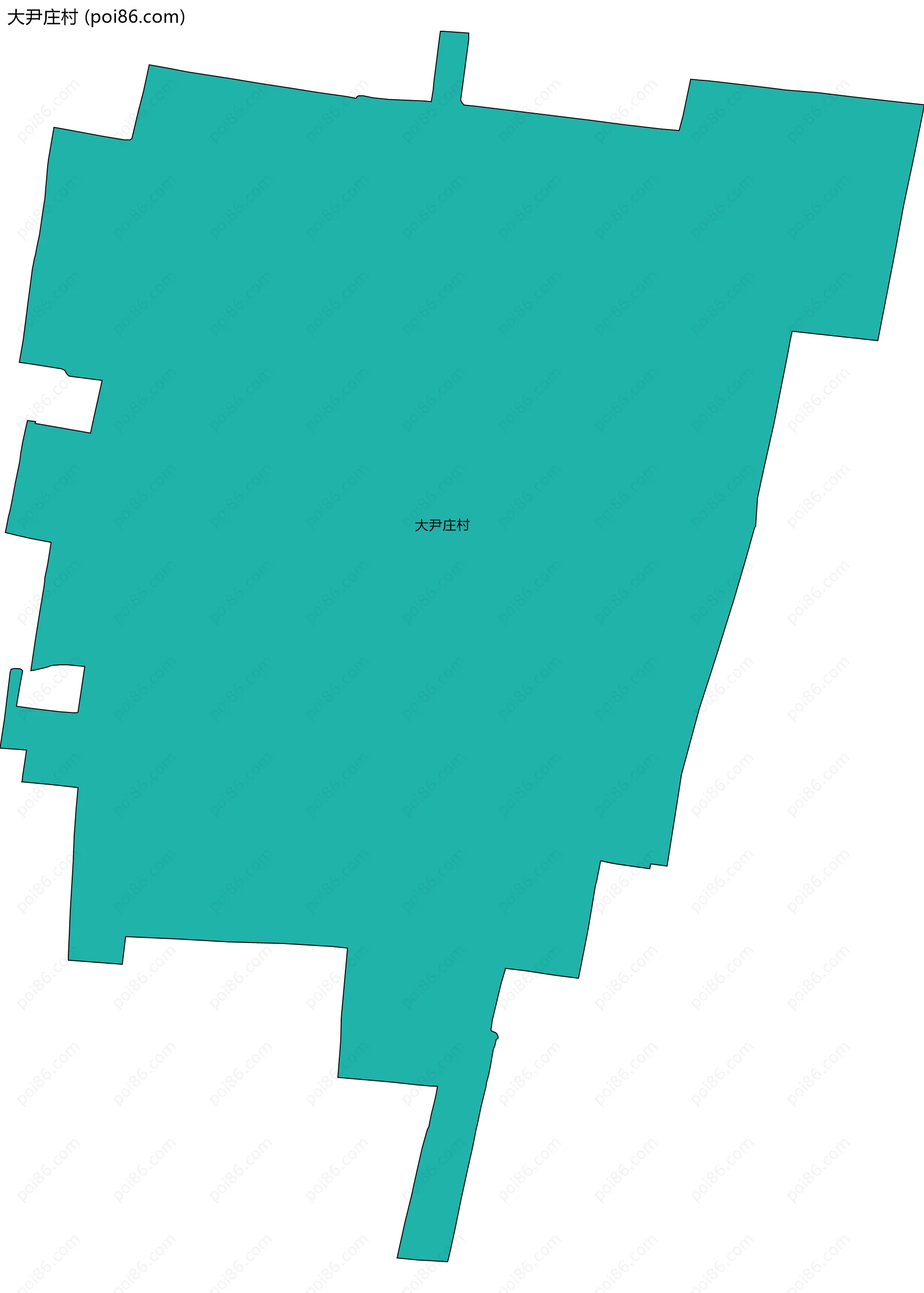 大尹庄村边界地图