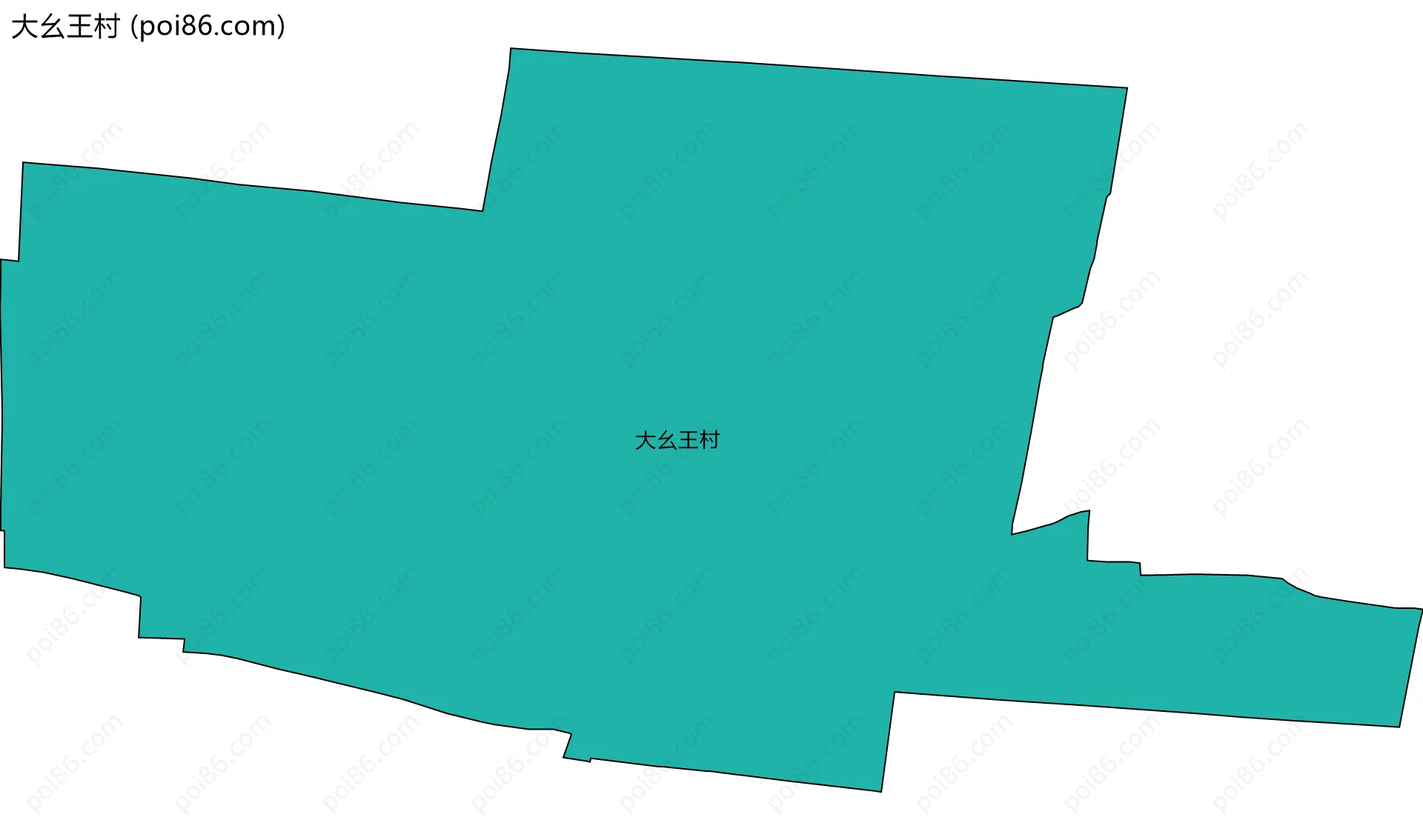 大幺王村边界地图