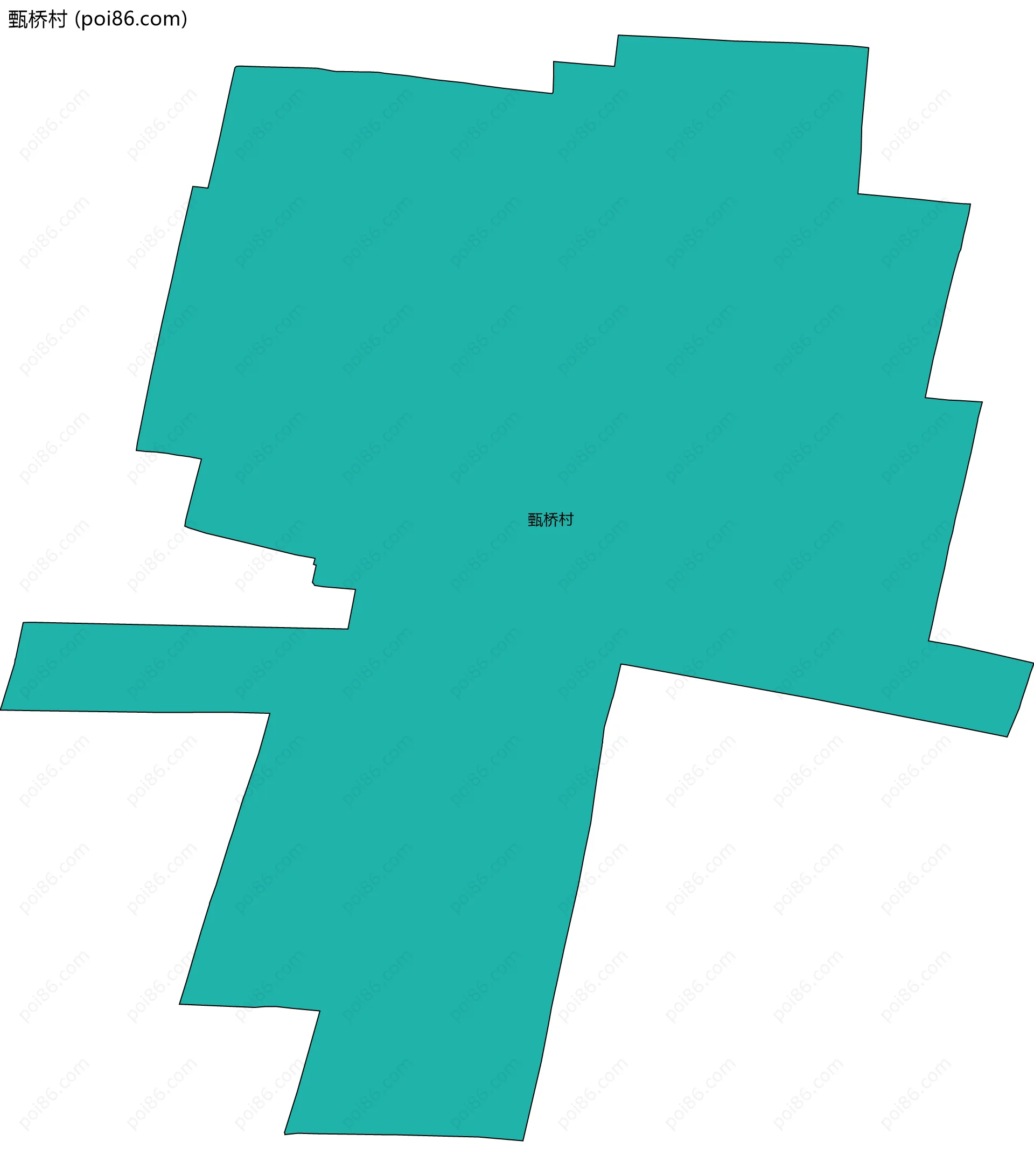 甄桥村边界地图