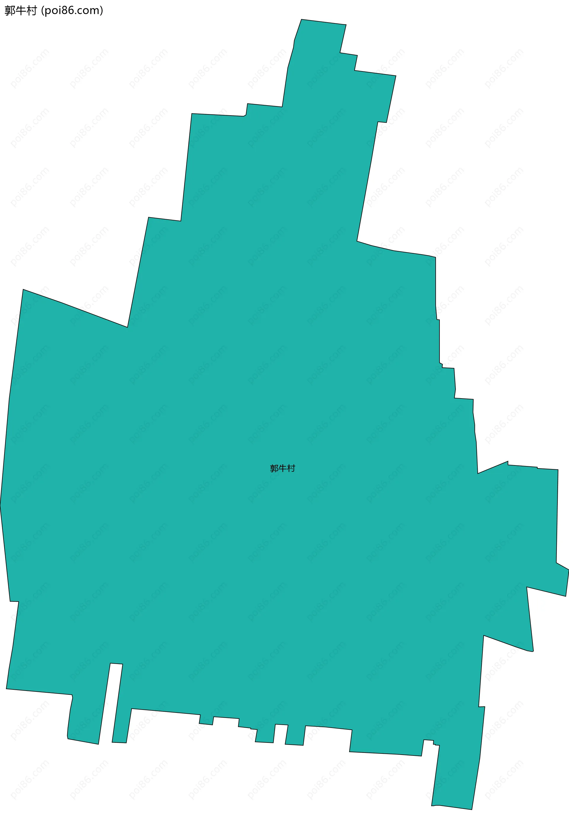 郭牛村边界地图