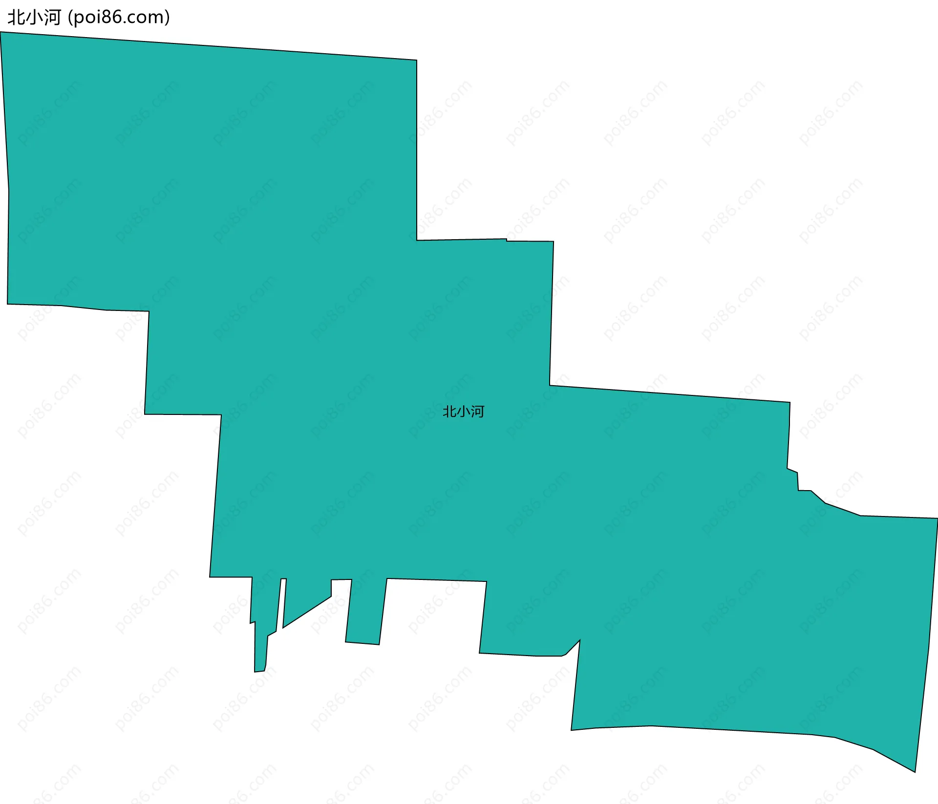 北小河边界地图