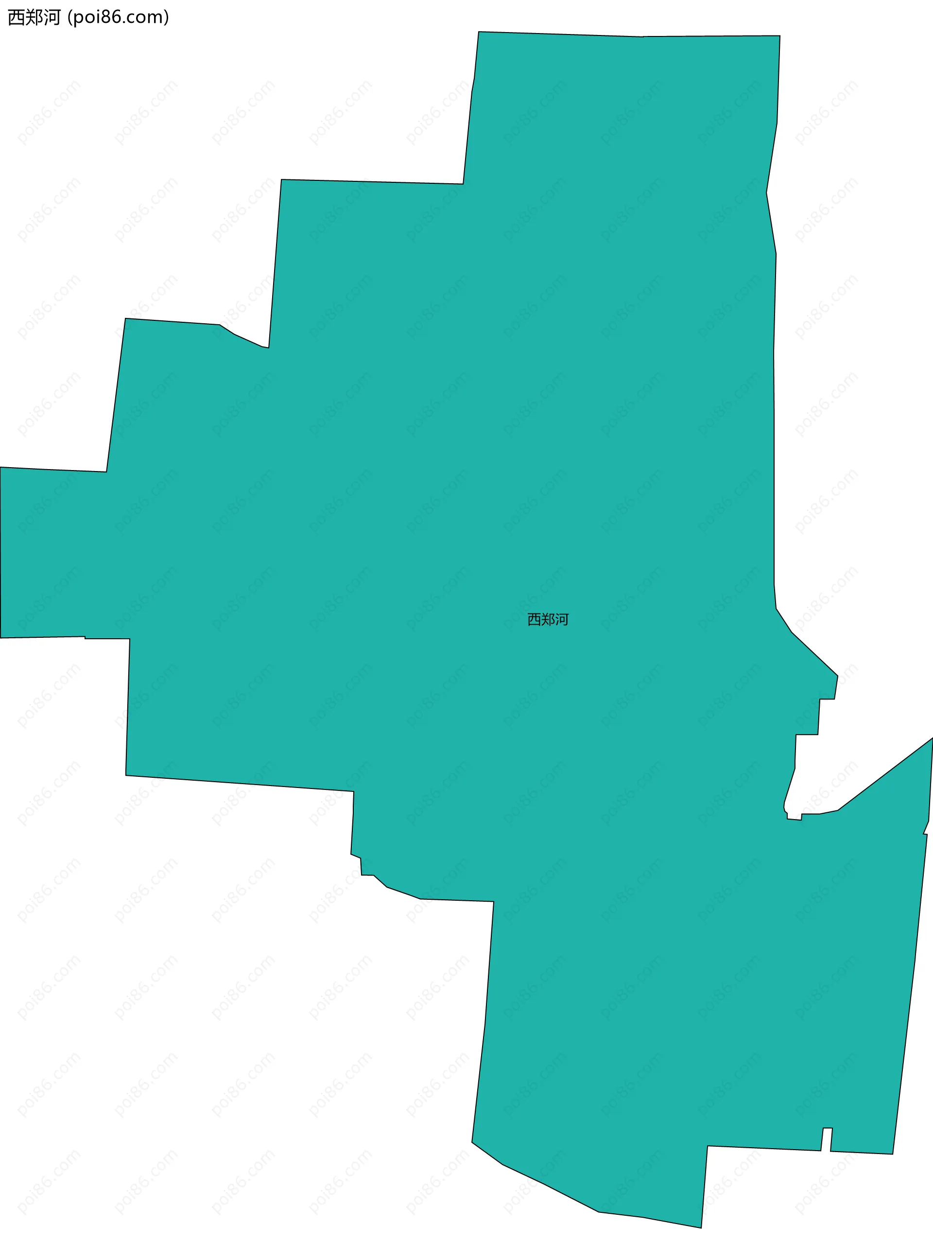 西郑河边界地图