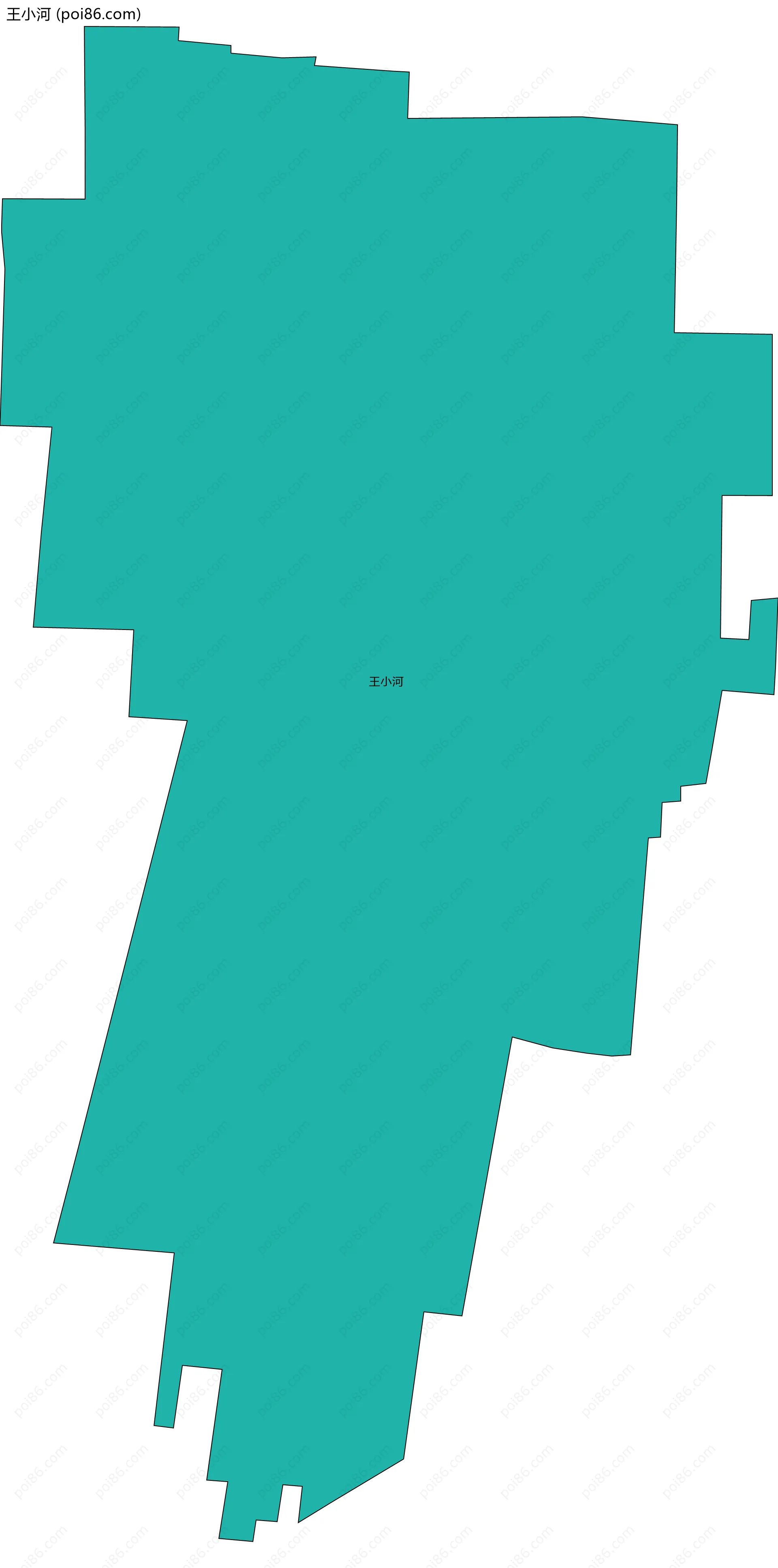 王小河边界地图