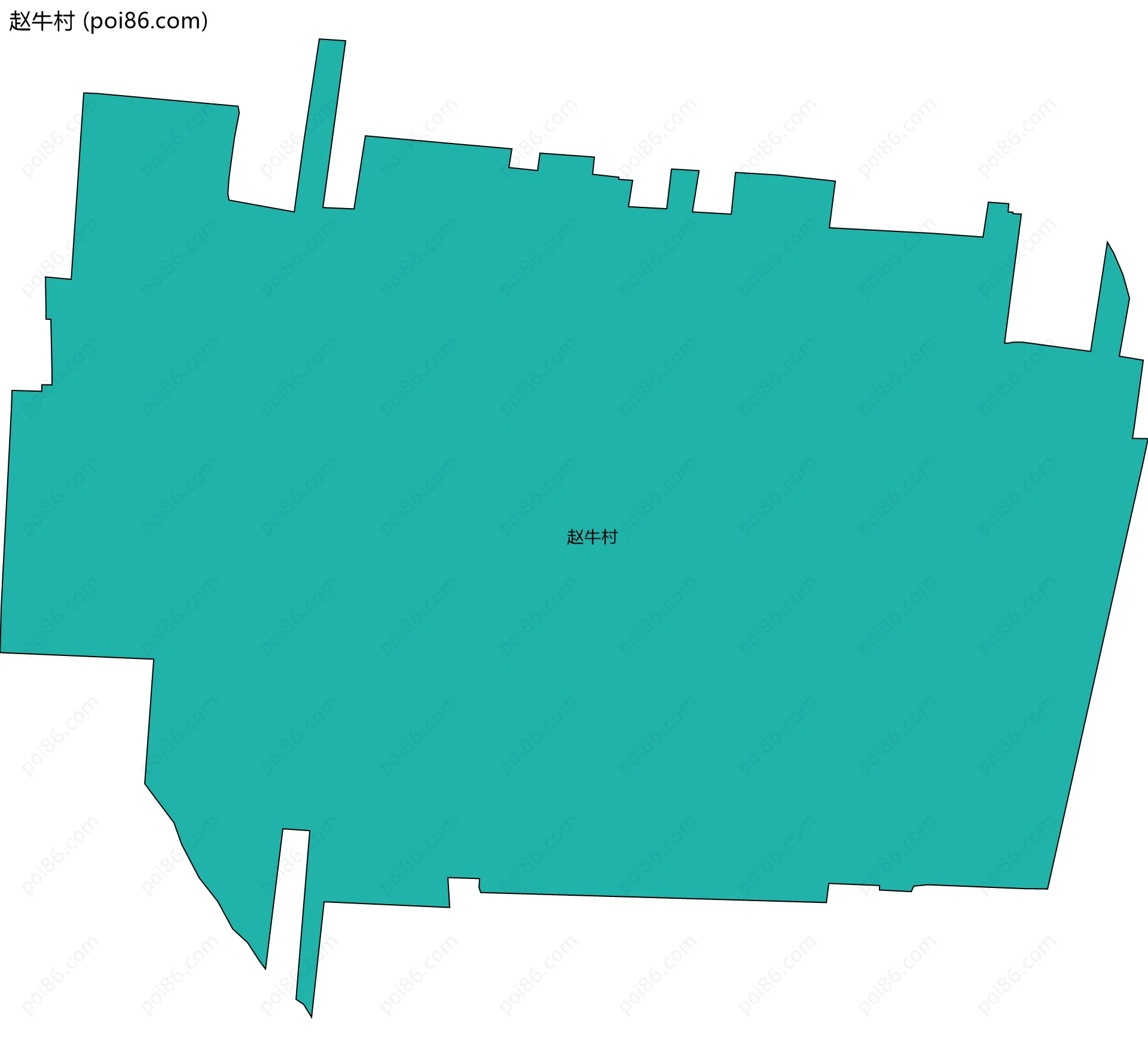 赵牛村边界地图