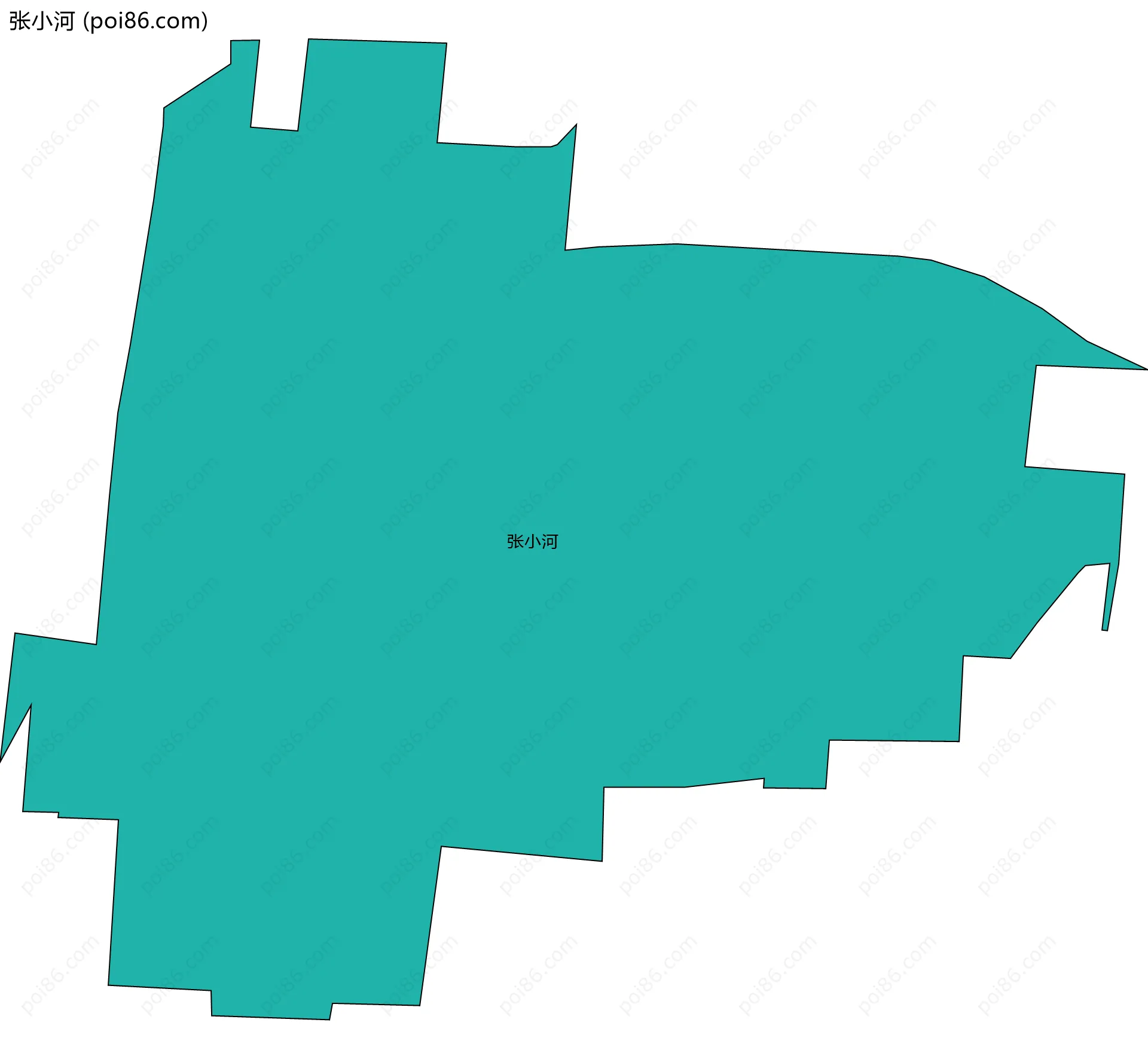 张小河边界地图