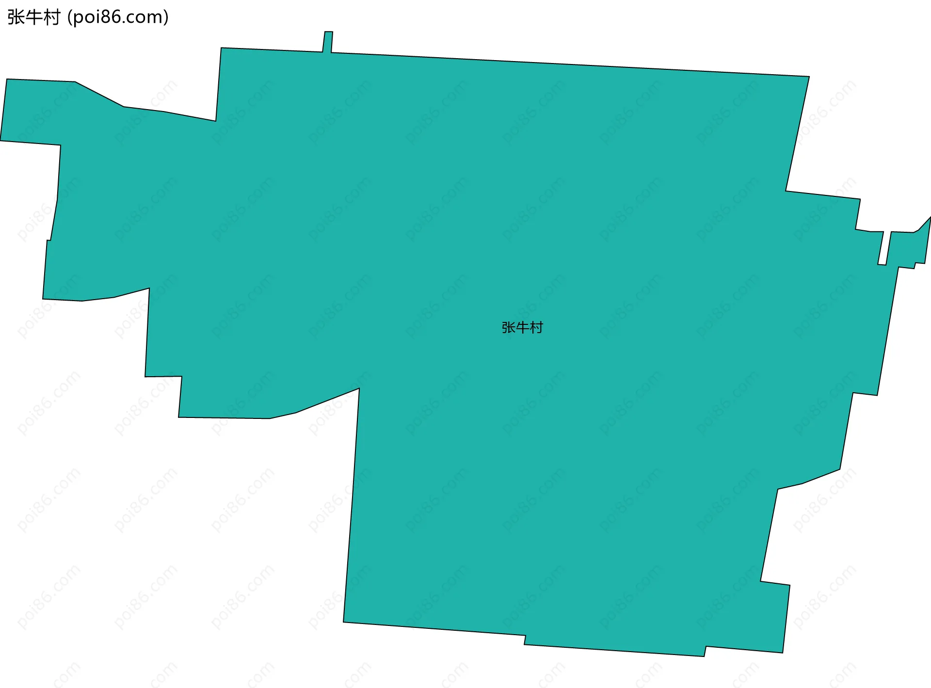 张牛村边界地图