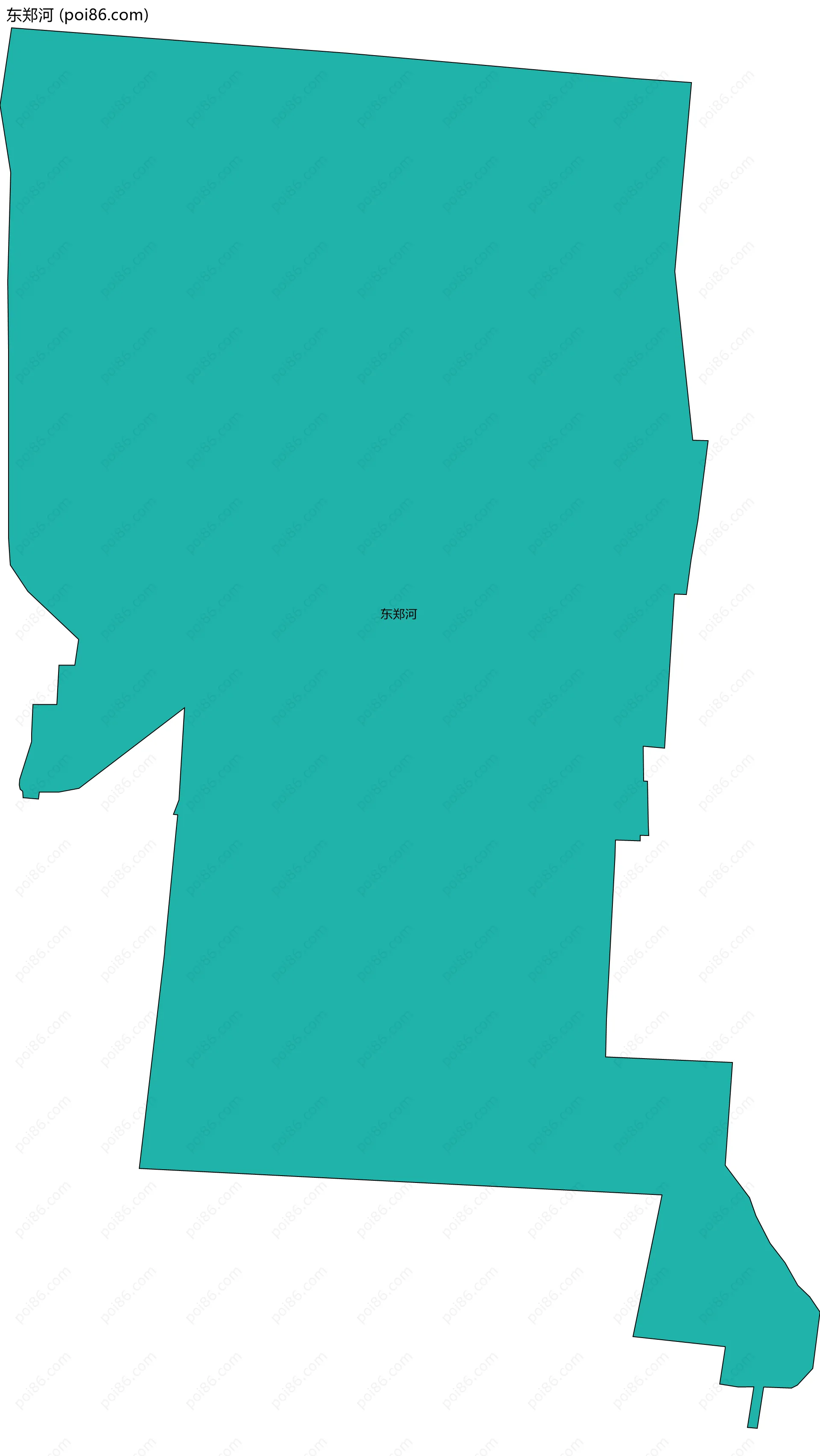 东郑河边界地图