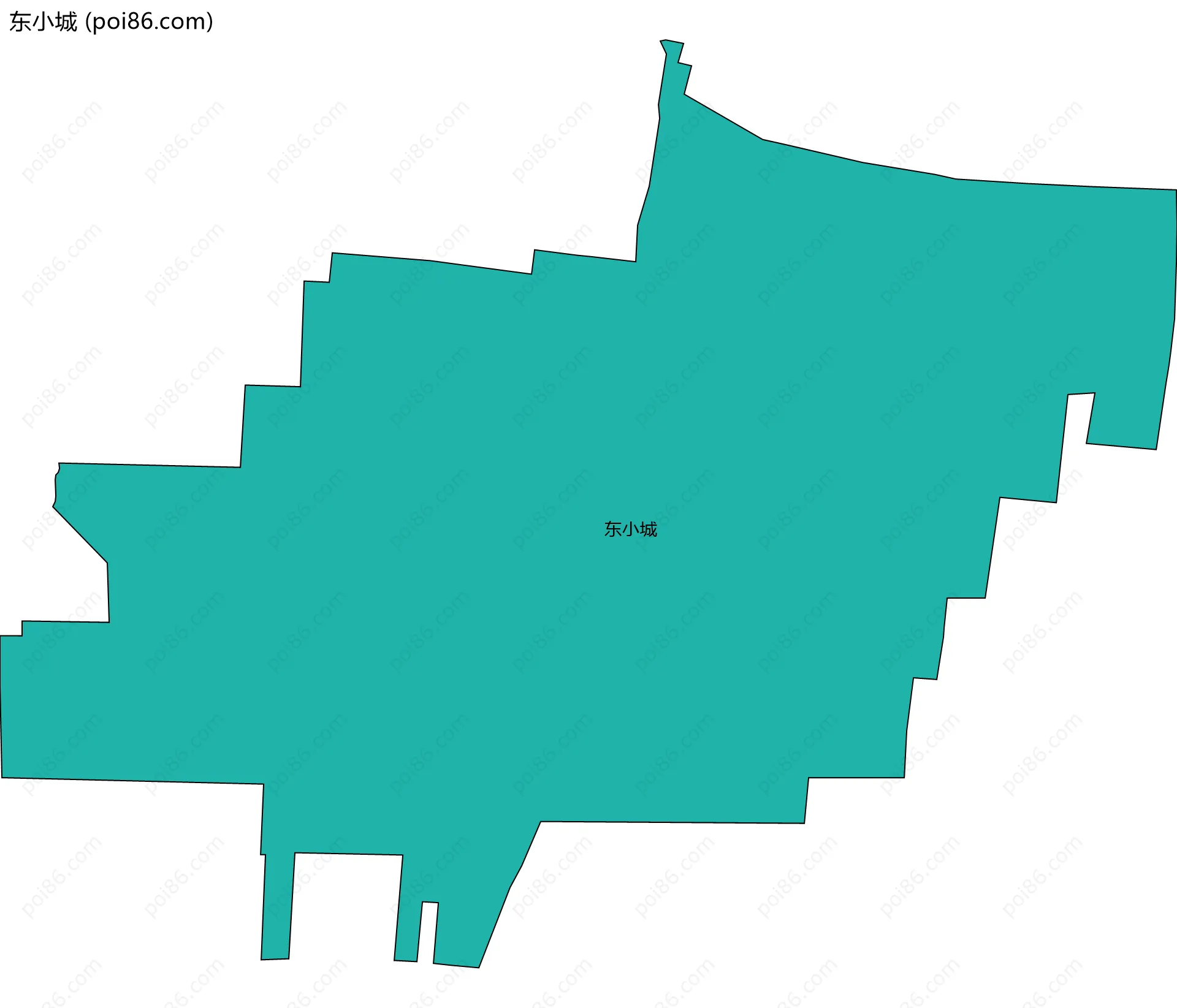 东小城边界地图