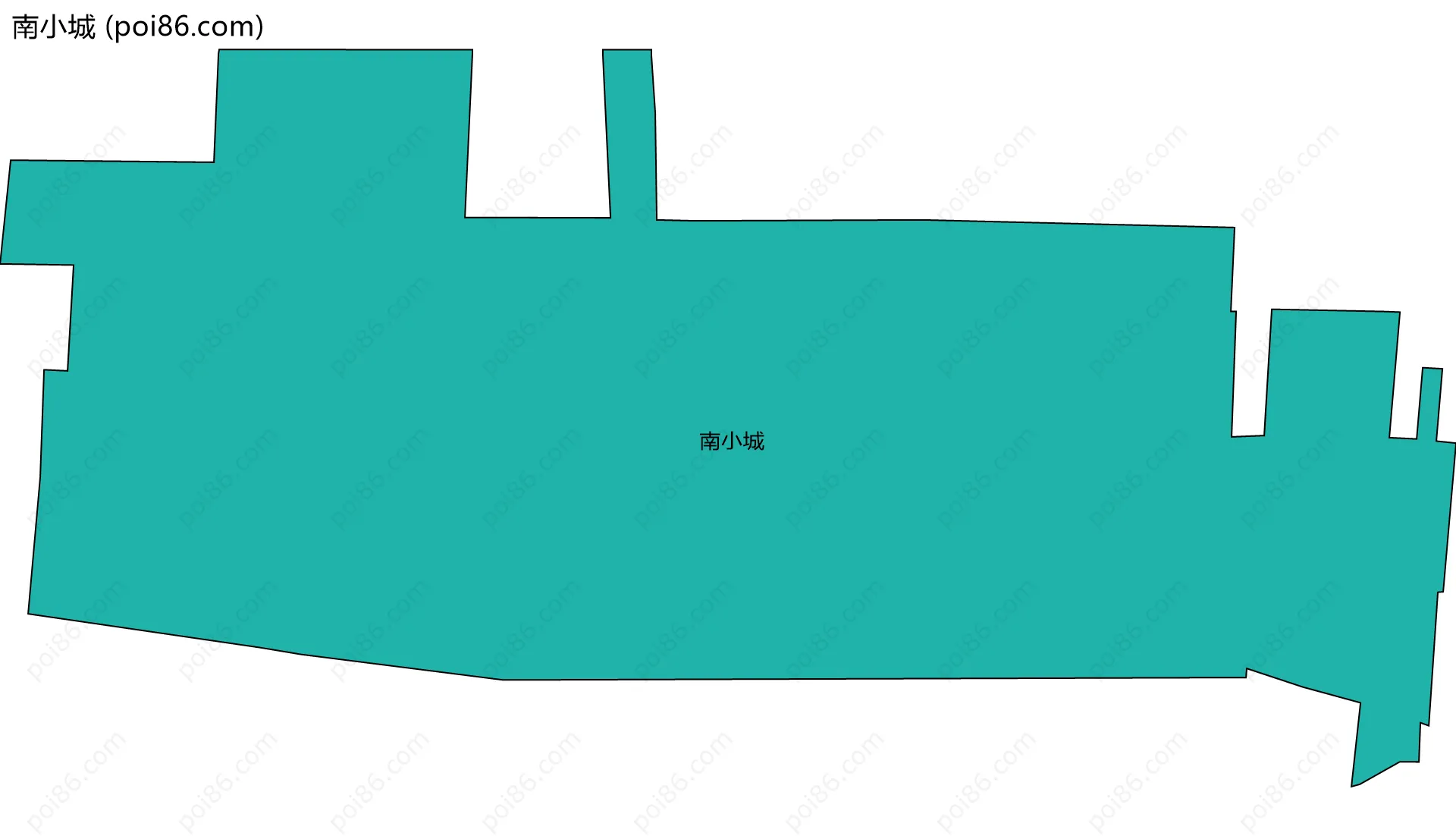 南小城边界地图