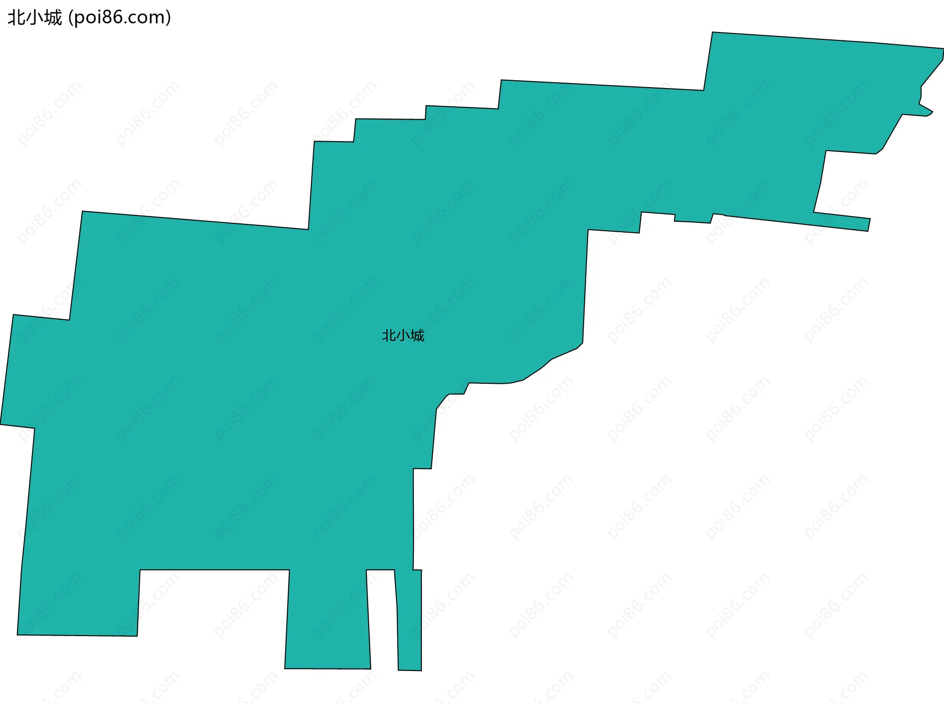 北小城边界地图