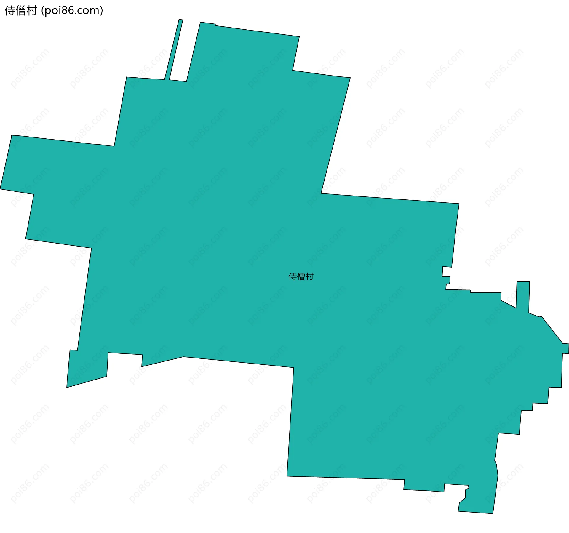 侍僧村边界地图