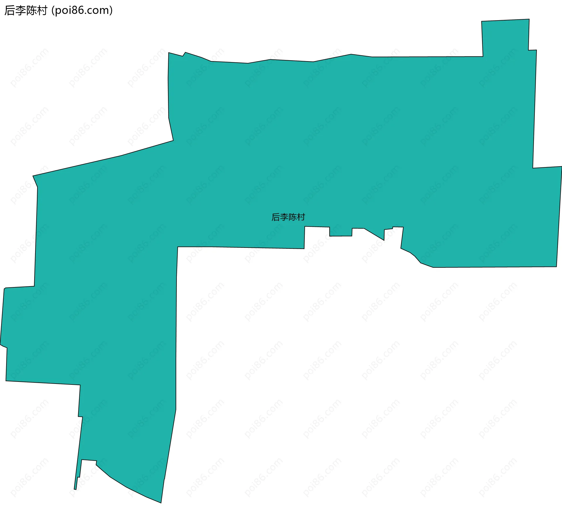 后李陈村边界地图