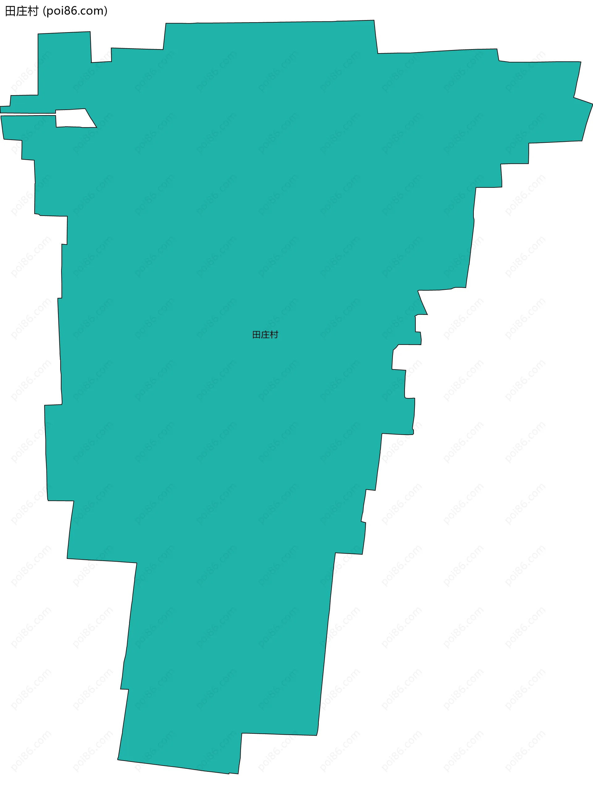 田庄村边界地图