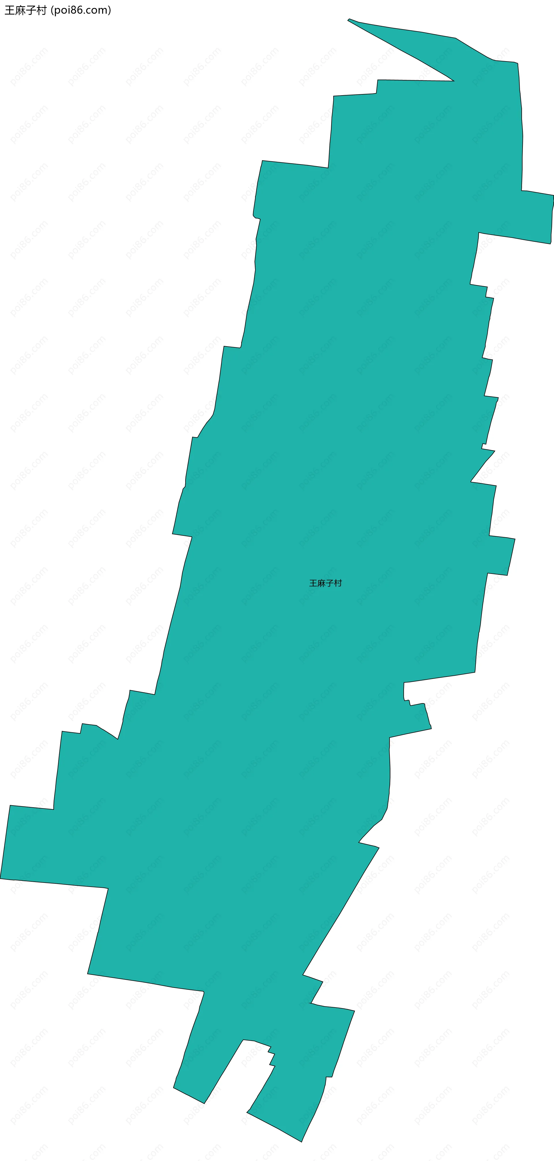 王麻子村边界地图
