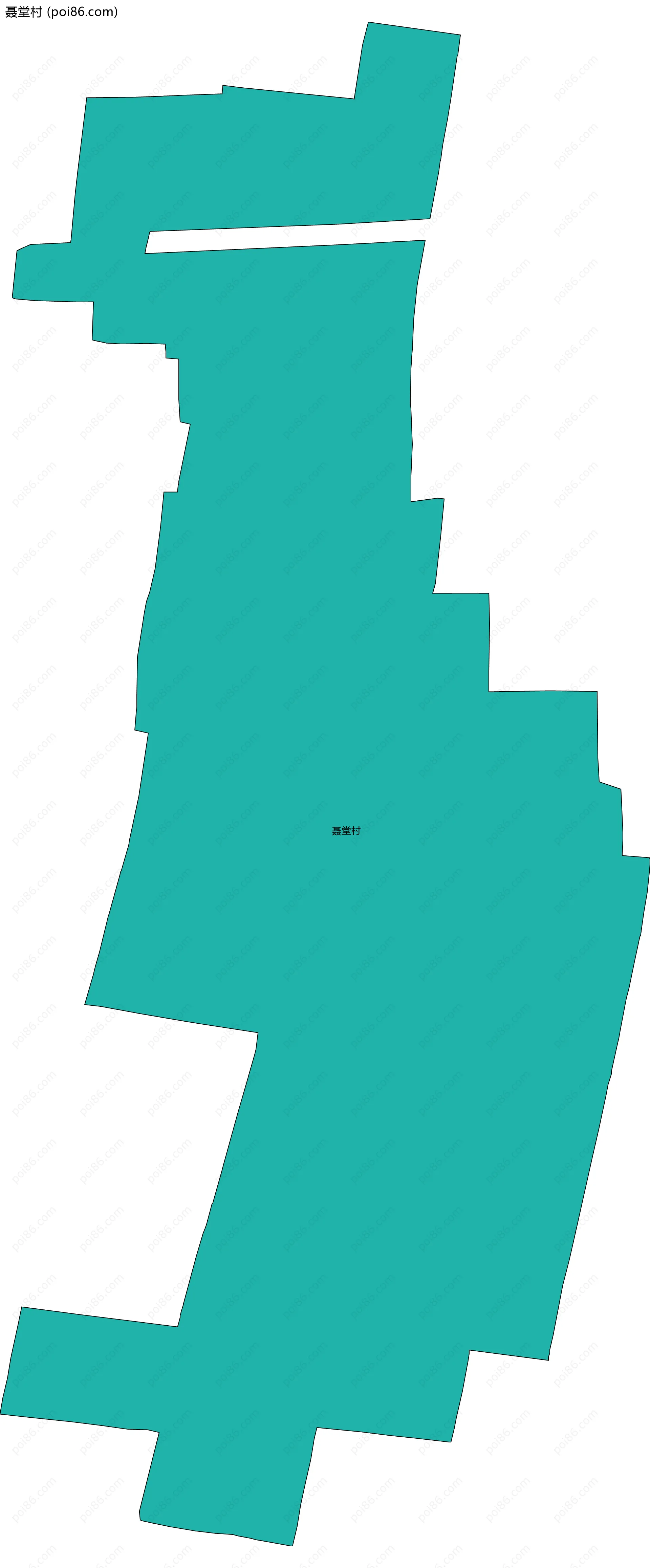 聂堂村边界地图