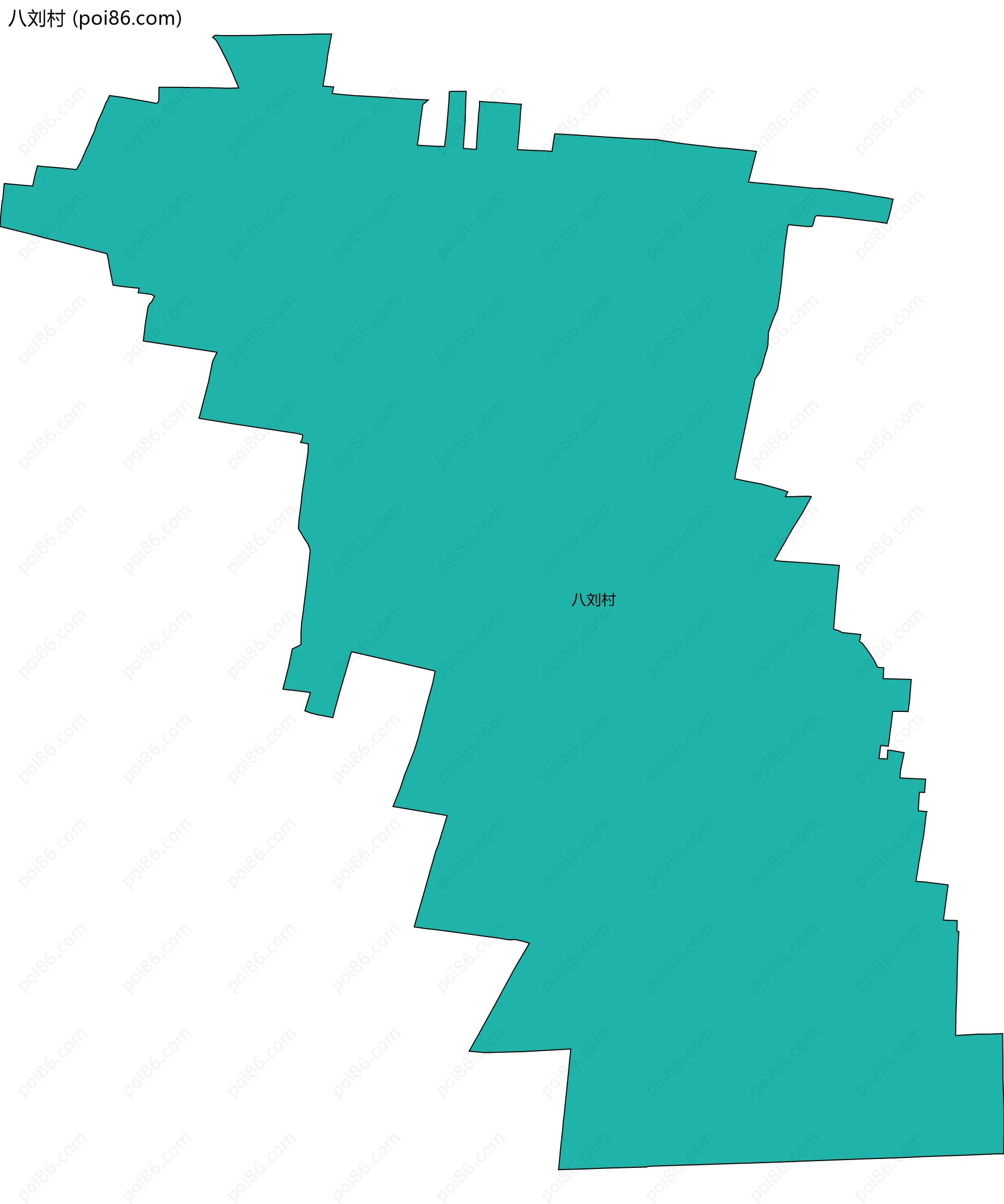 八刘村边界地图