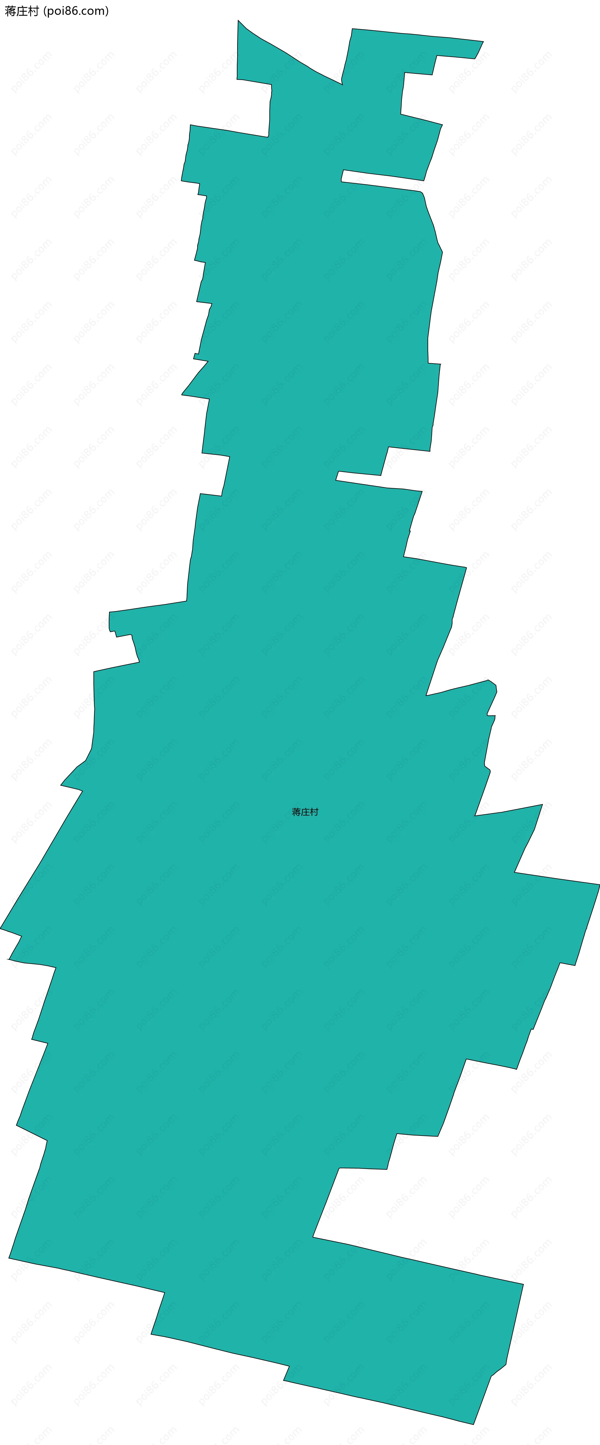 蒋庄村边界地图