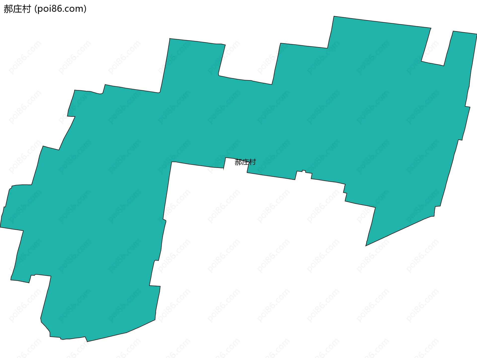 郝庄村边界地图