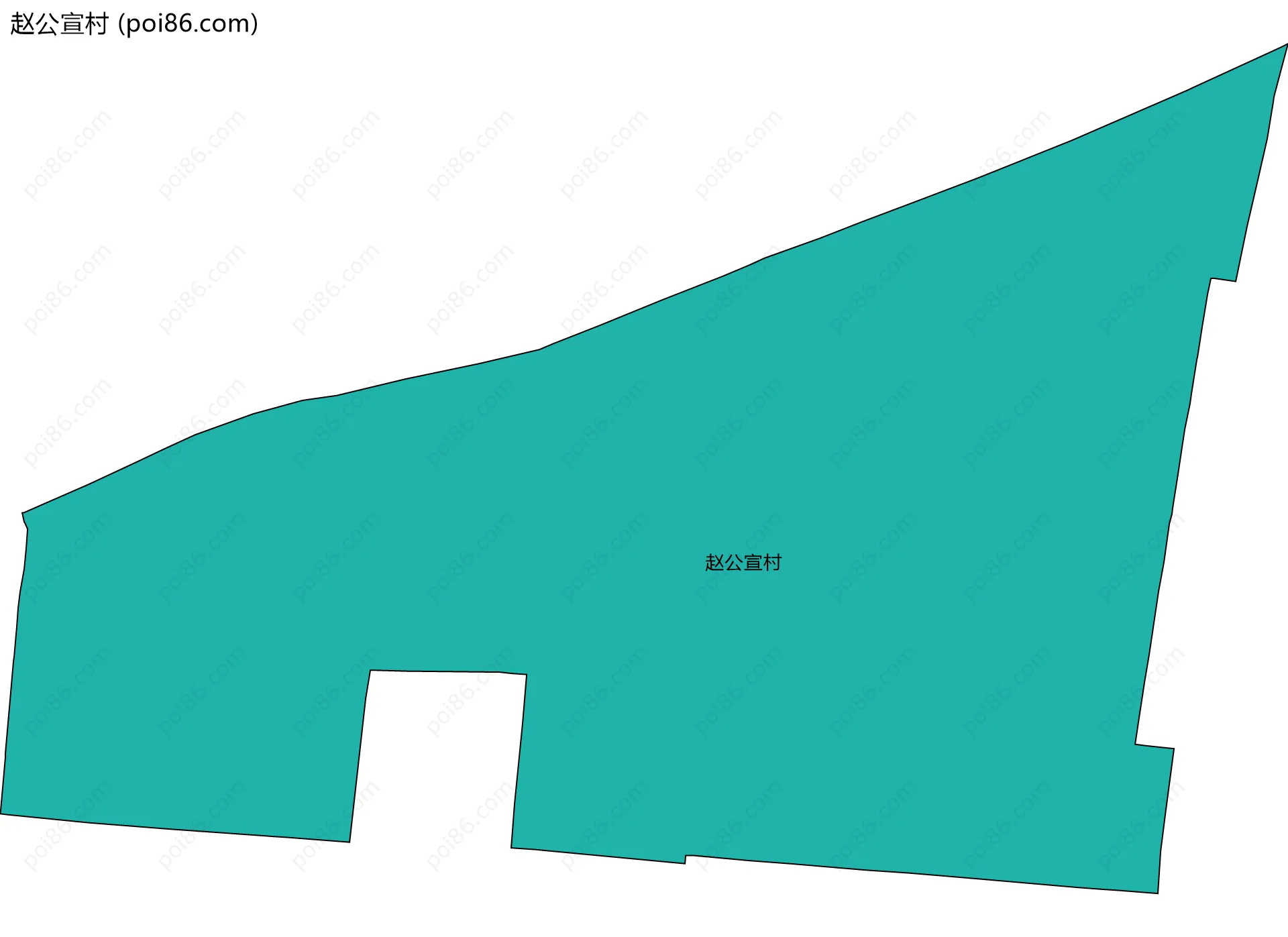 赵公宣村边界地图