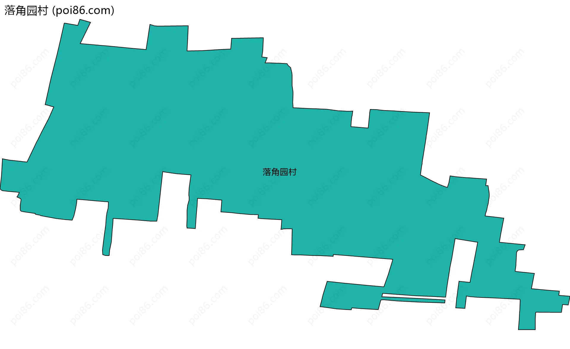 落角园村边界地图