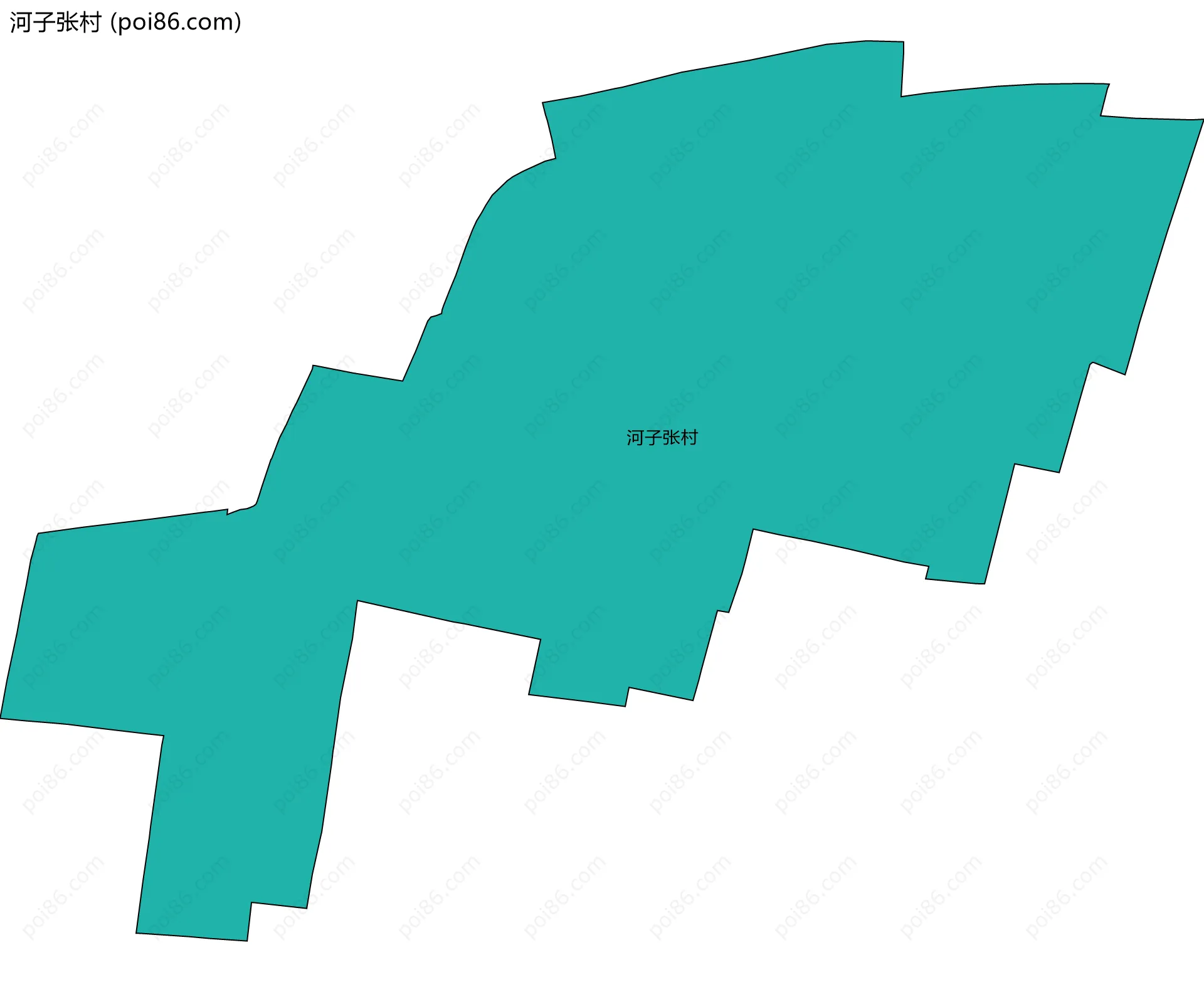 河子张村边界地图