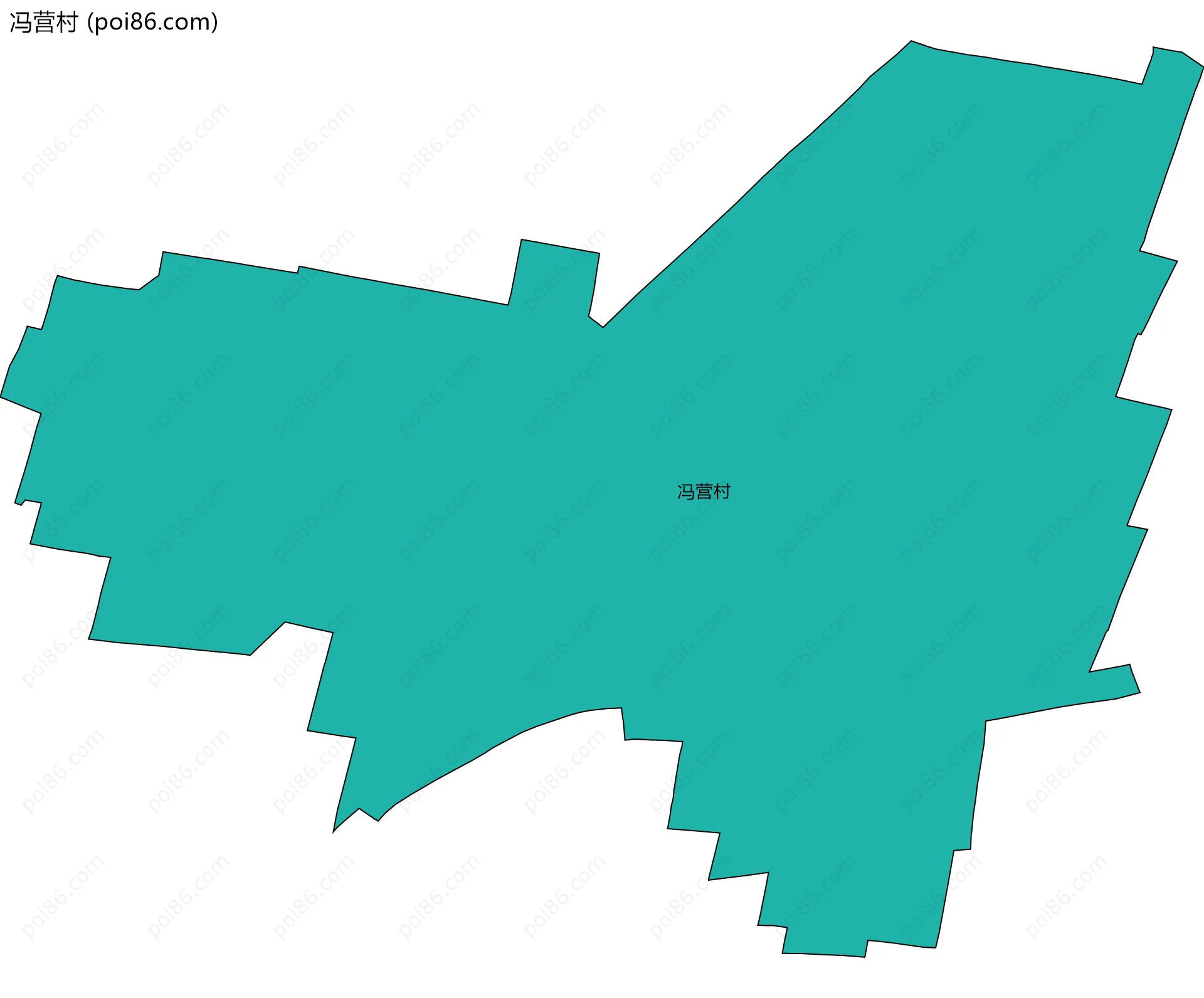 冯营村边界地图