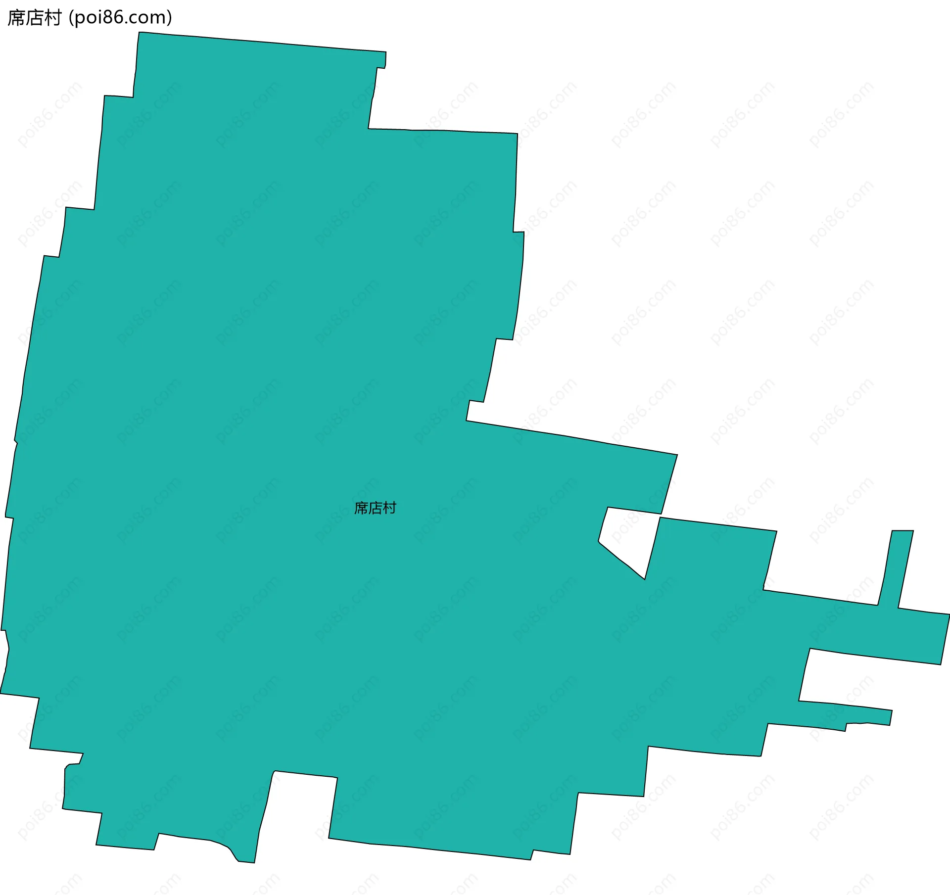席店村边界地图