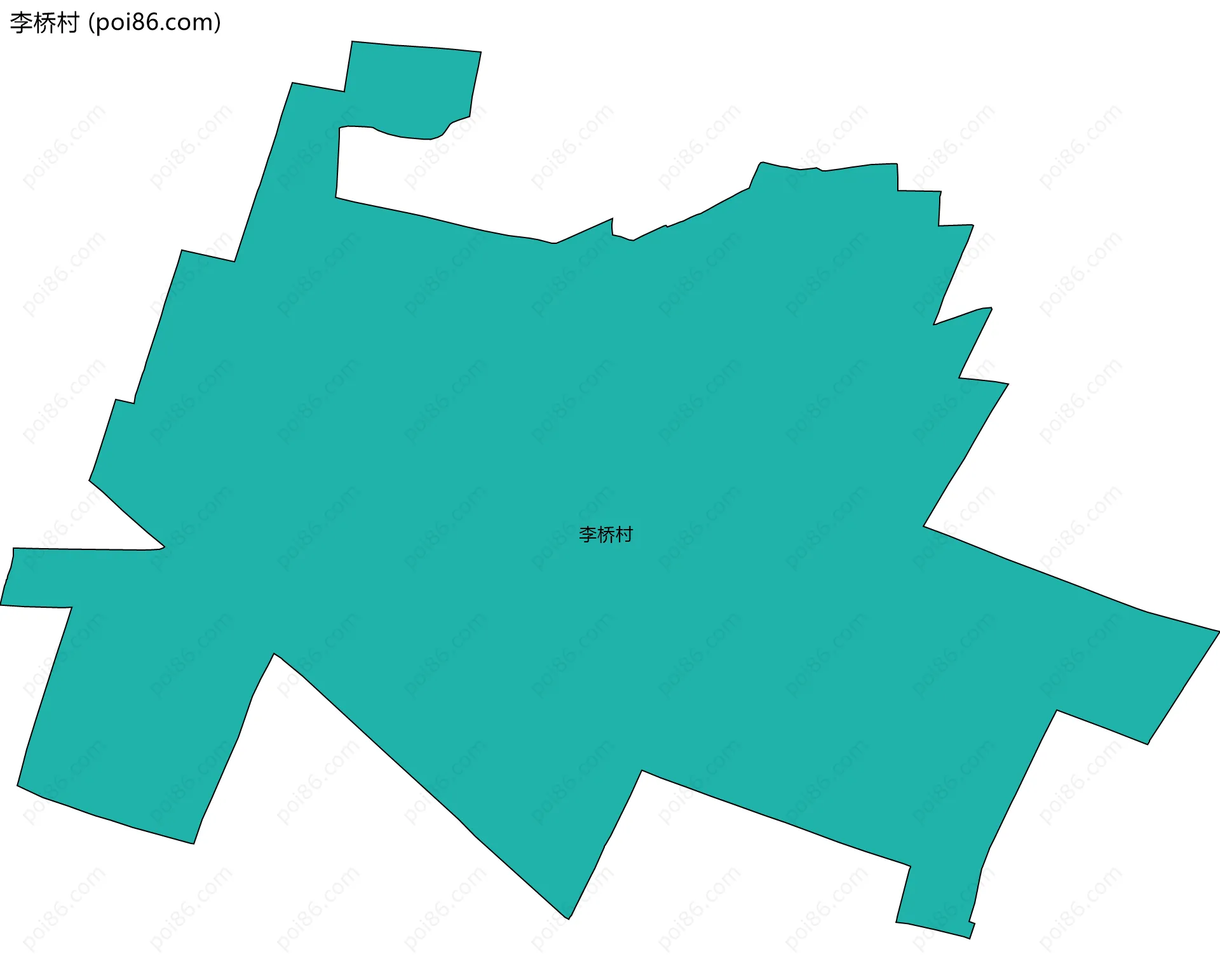 李桥村边界地图