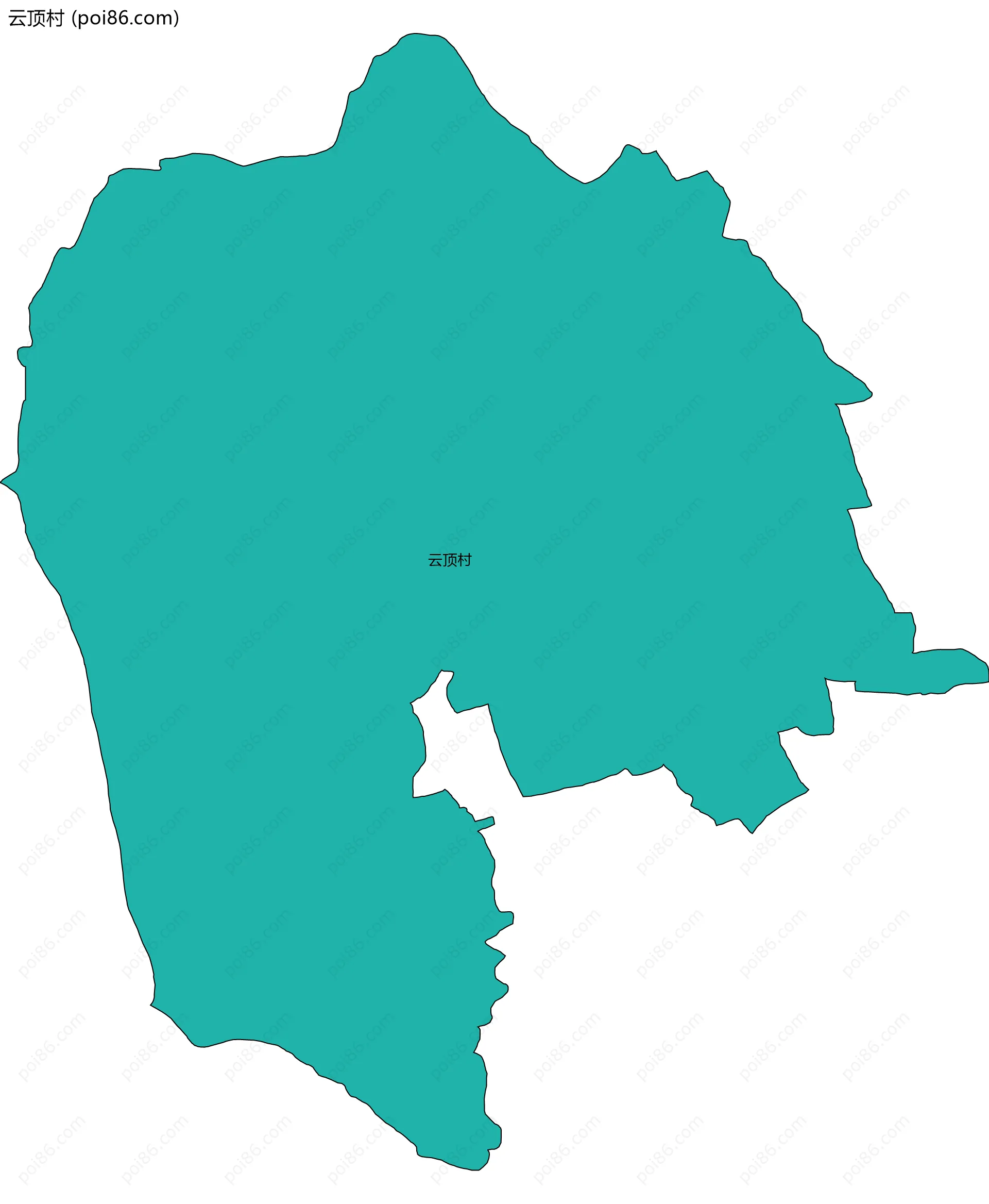云顶村边界地图
