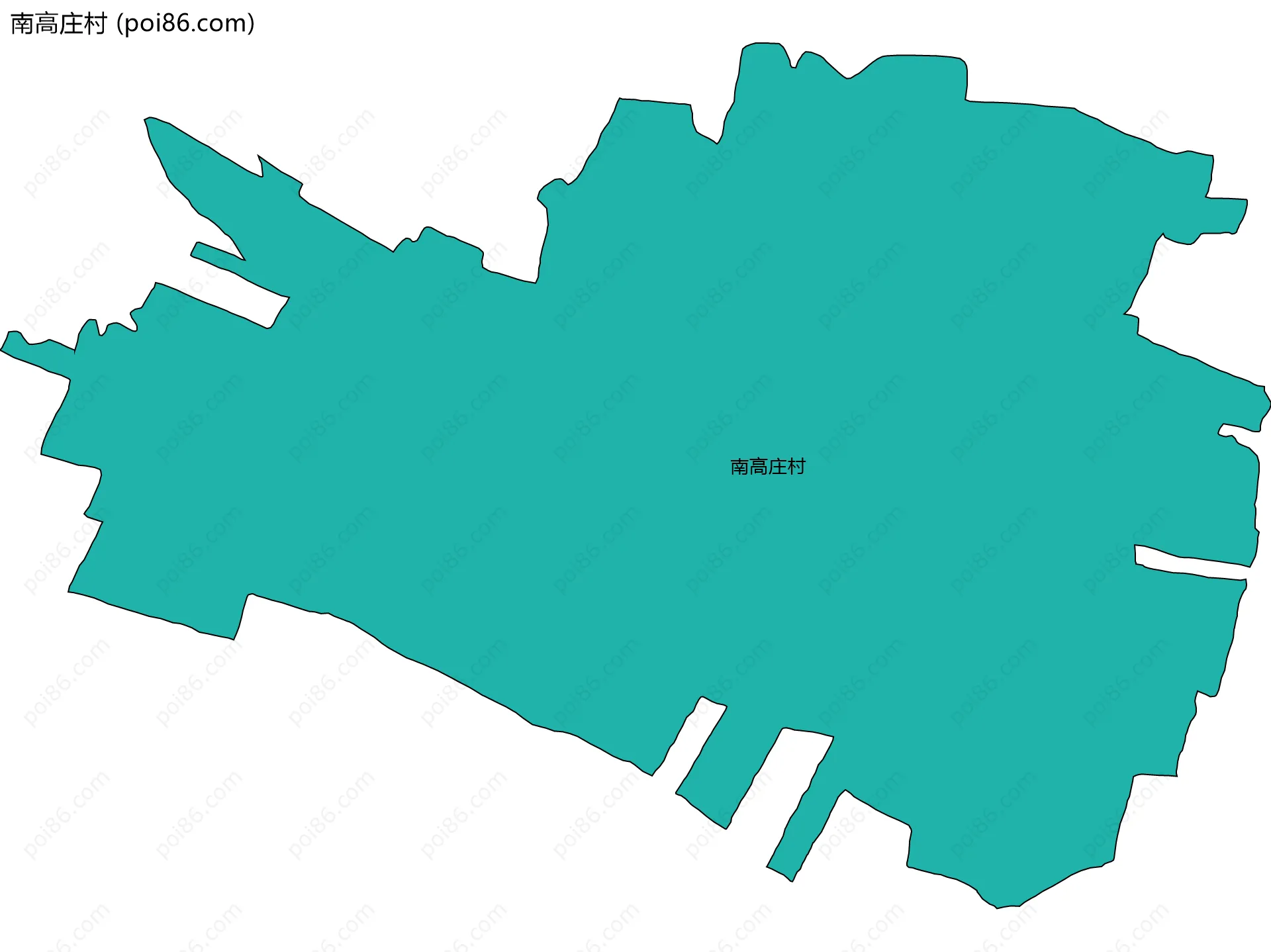 南高庄村边界地图