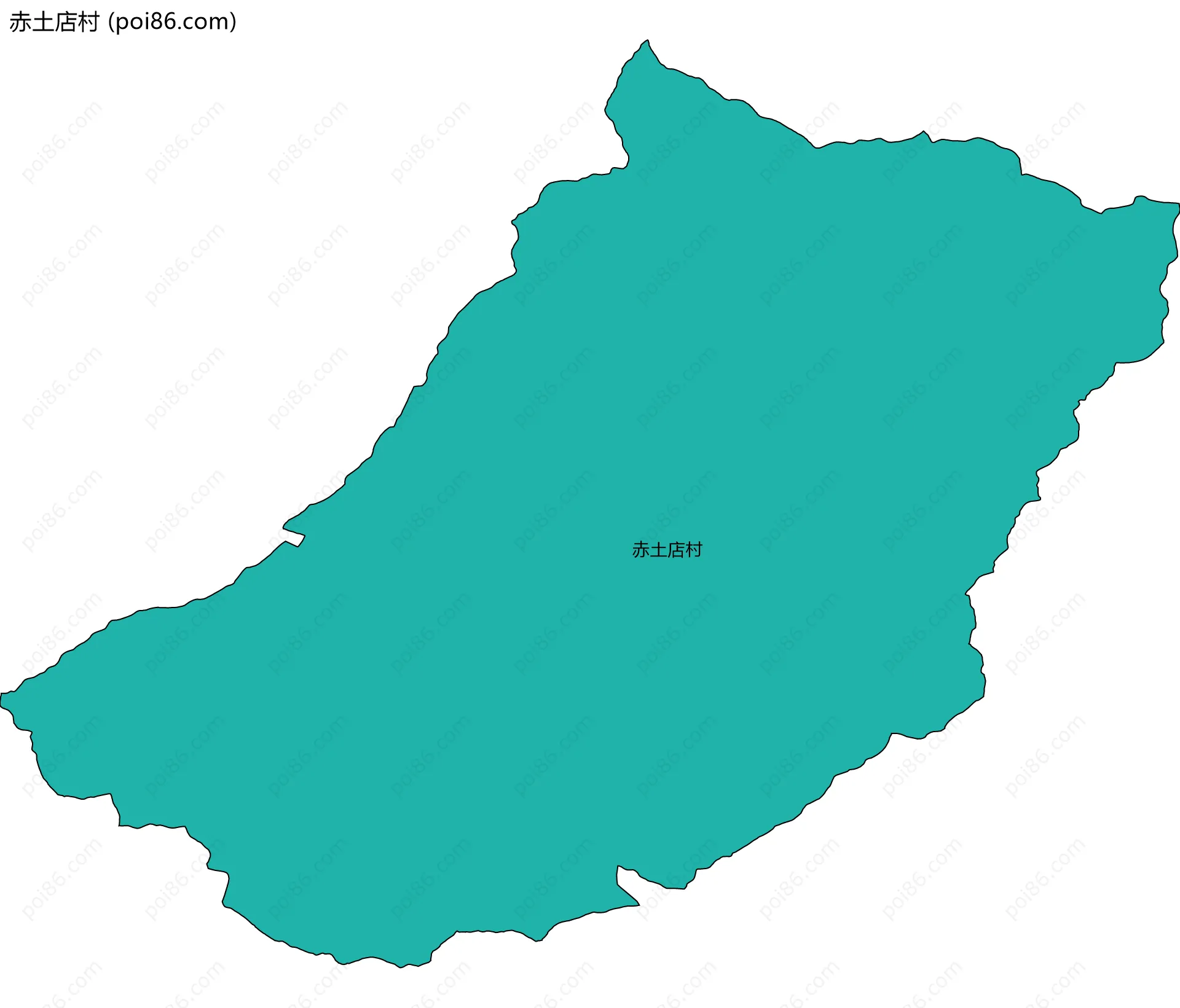 赤土店村边界地图