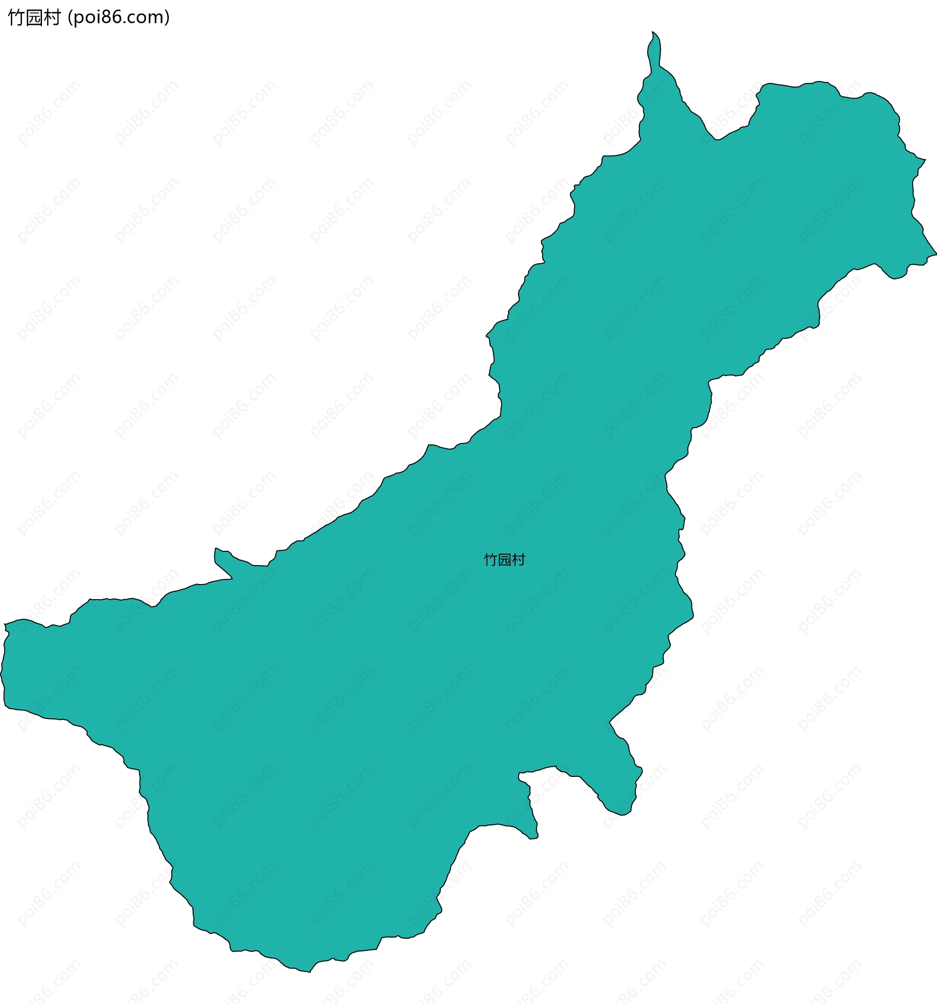 竹园村边界地图