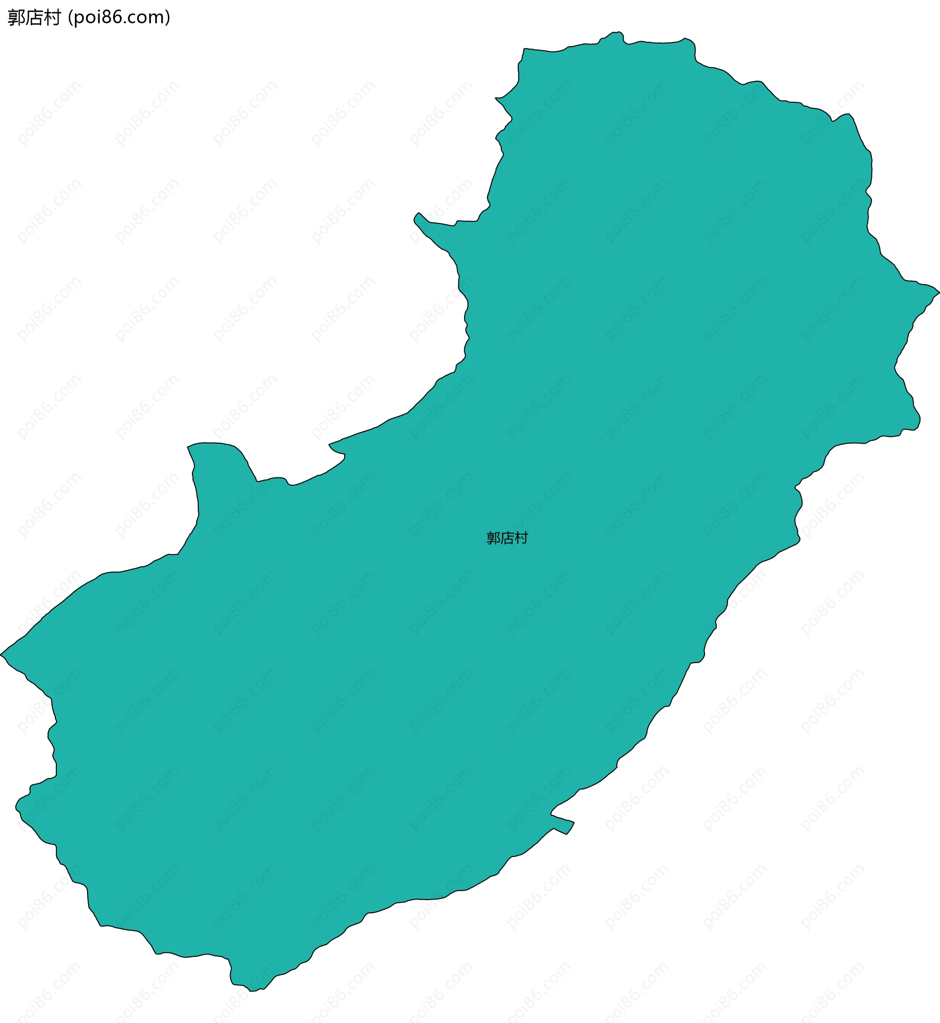 郭店村边界地图