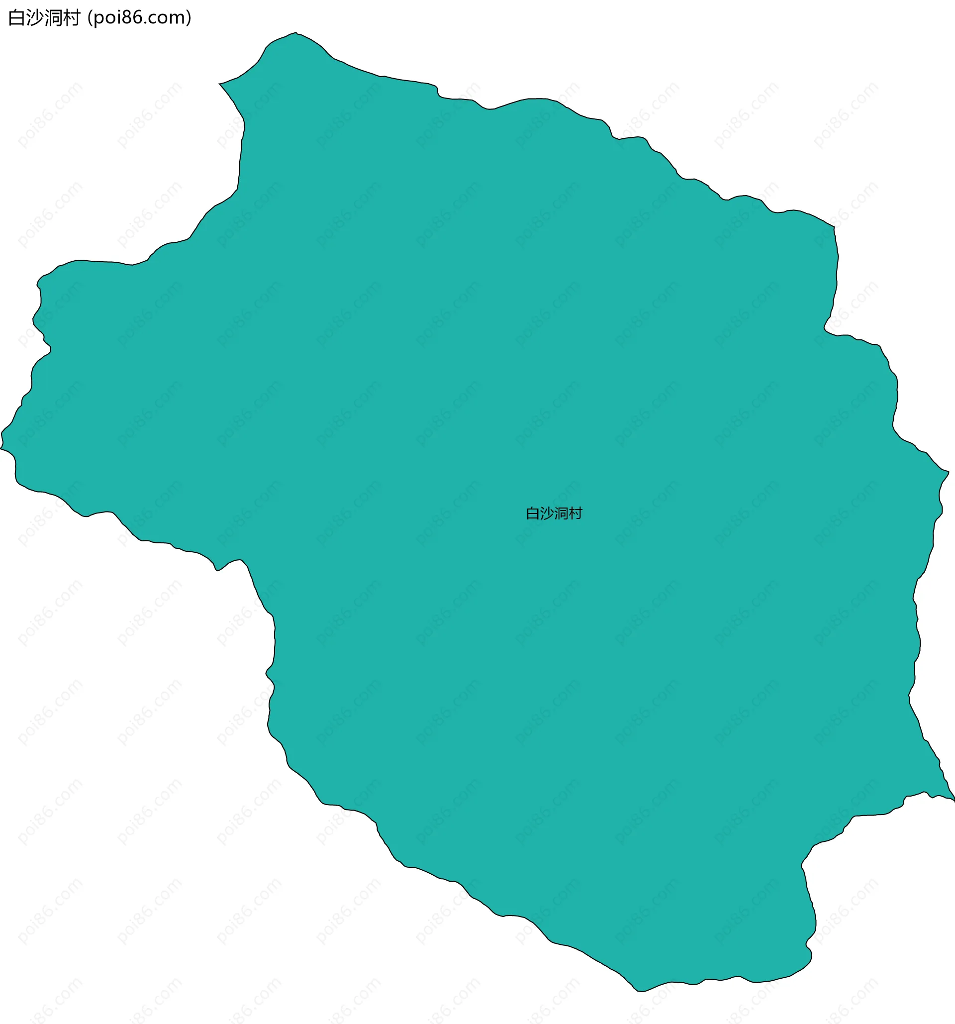 白沙洞村边界地图