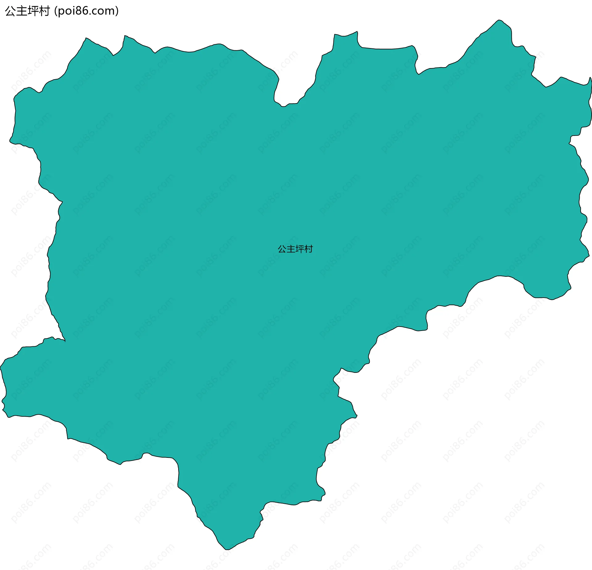 公主坪村边界地图