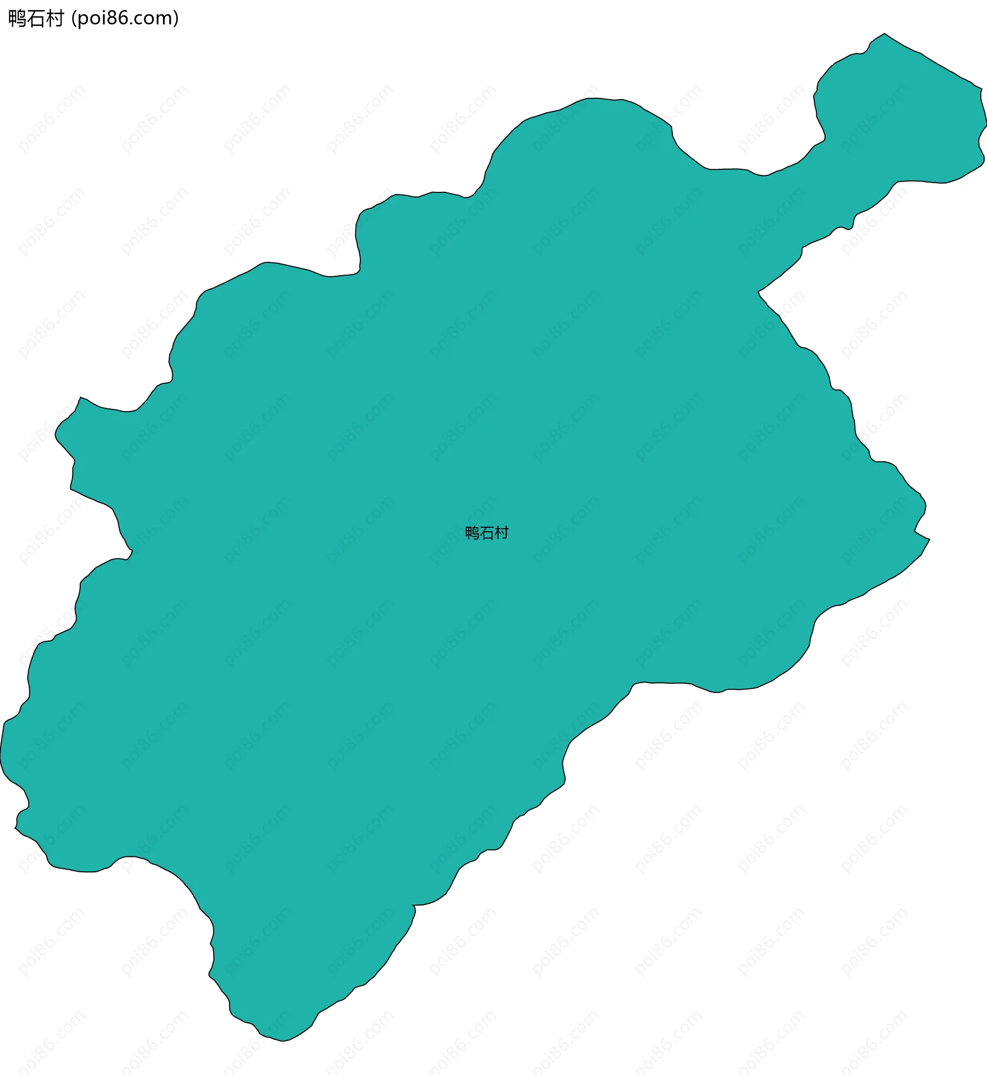 鸭石村边界地图