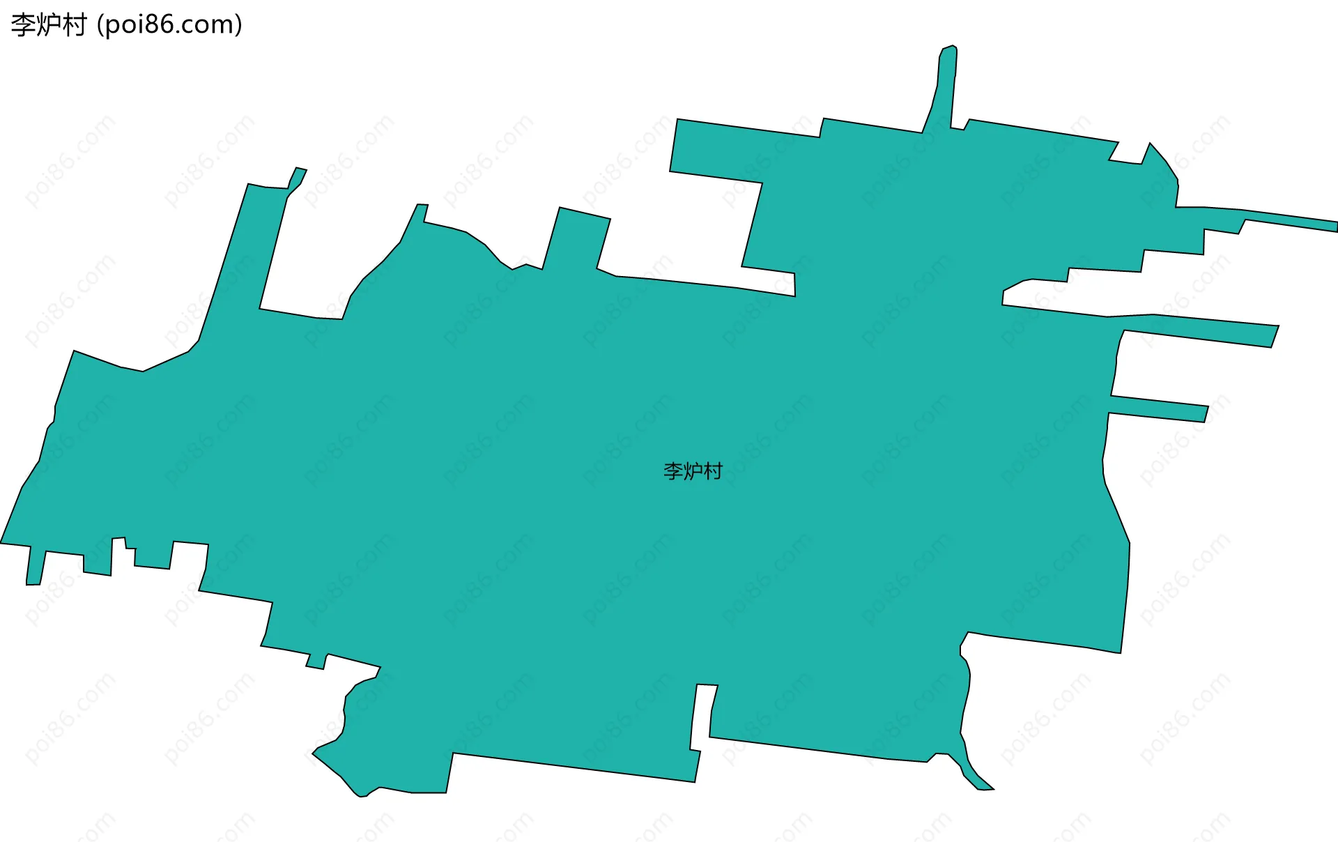 李炉村边界地图