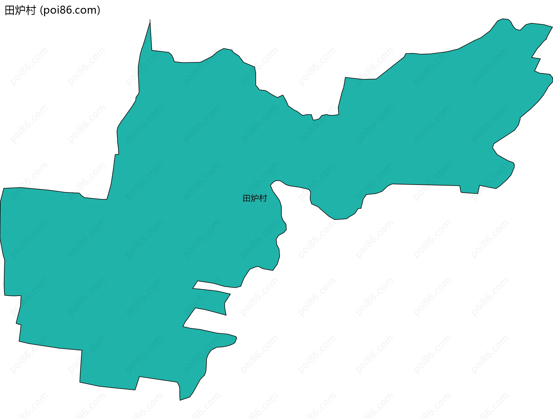 田炉村边界地图